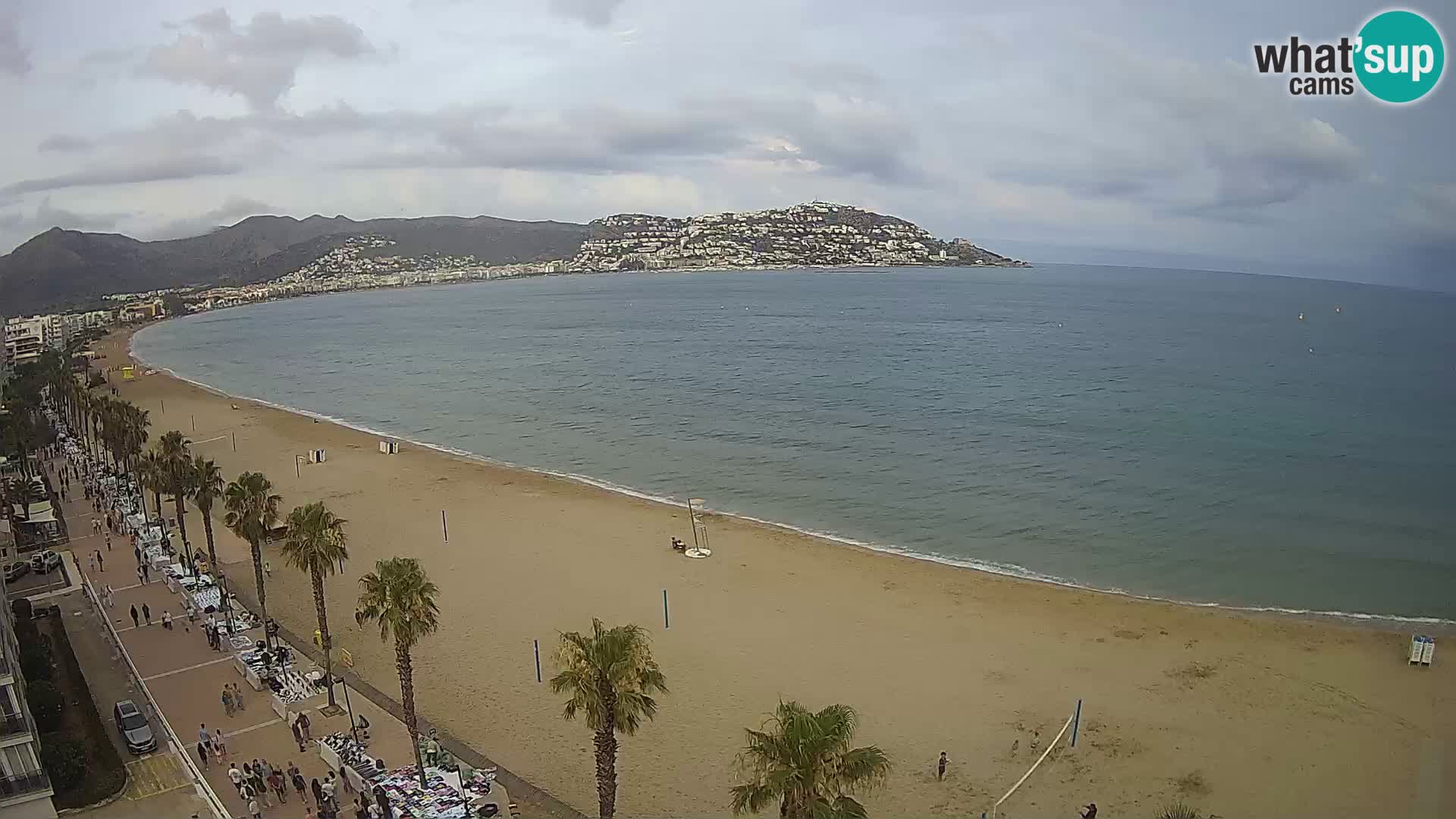 Live Roses Webcam Costa Brava beach view from MonteCarlo Hotel