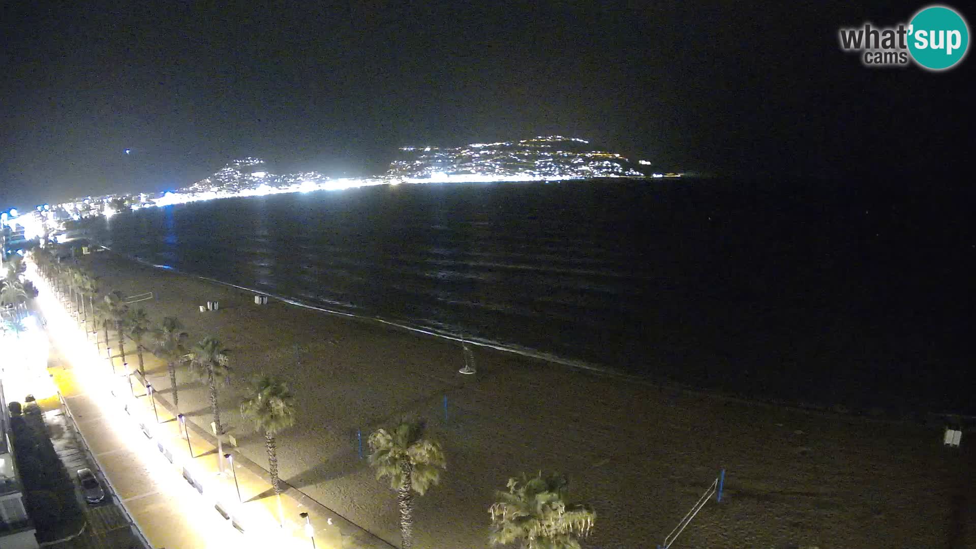 Live Roses Webcam Costa Brava beach view from MonteCarlo Hotel