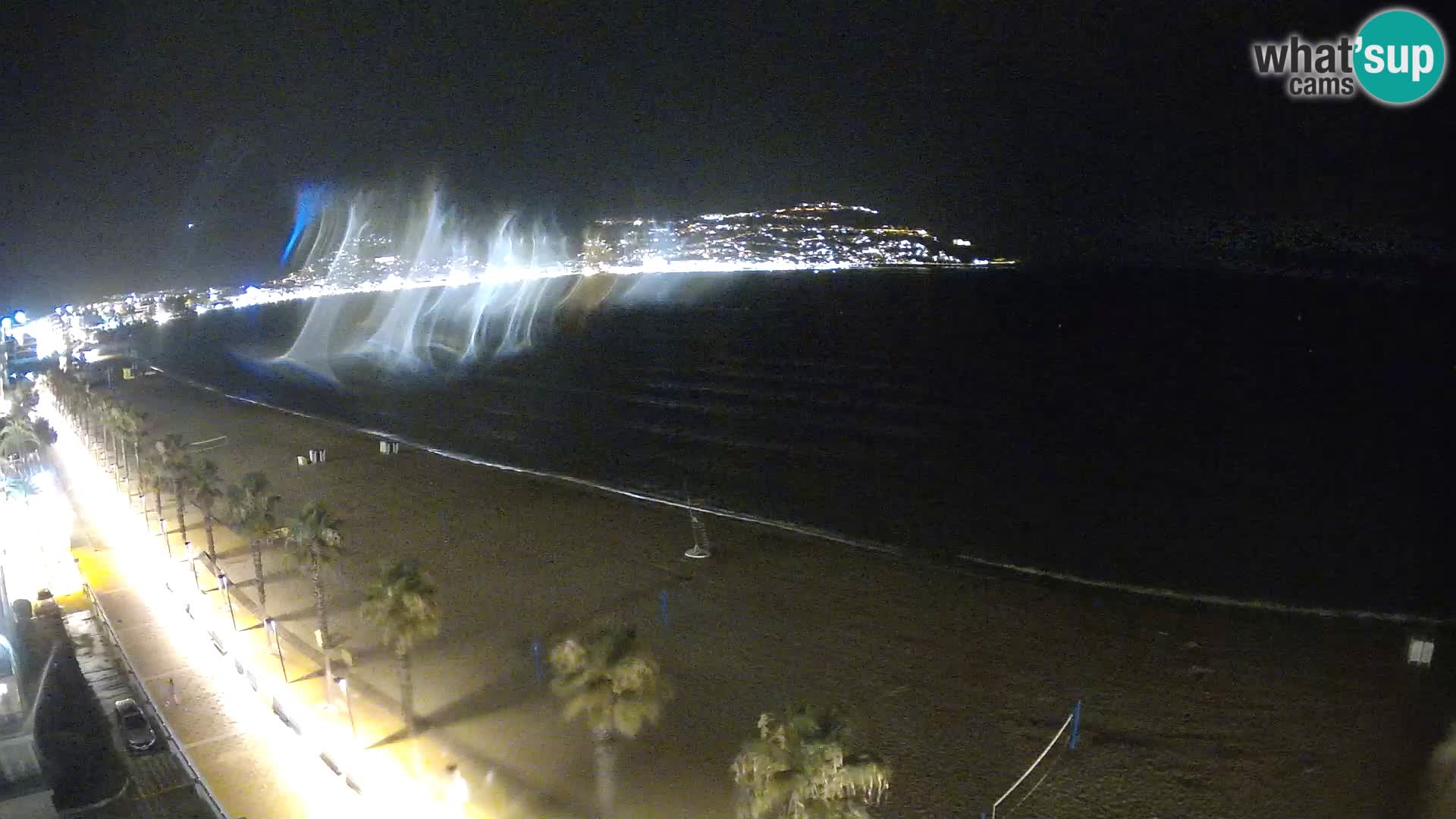 Live Roses Webcam Costa Brava beach view from MonteCarlo Hotel