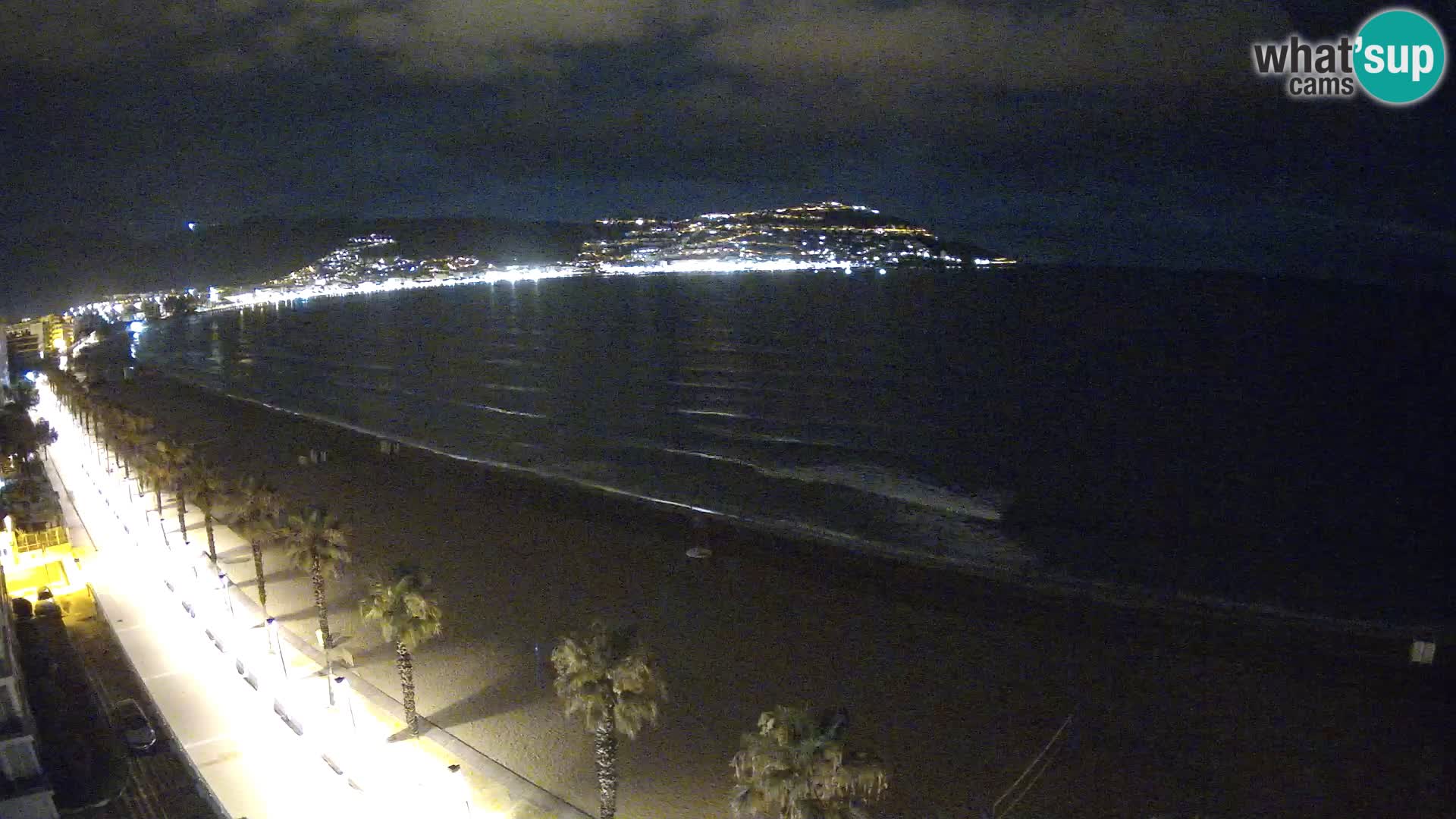 Live Roses Webcam Costa Brava beach view from MonteCarlo Hotel
