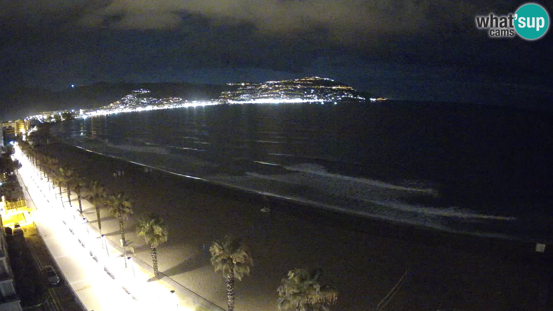 Live Roses Webcam Costa Brava beach view from MonteCarlo Hotel