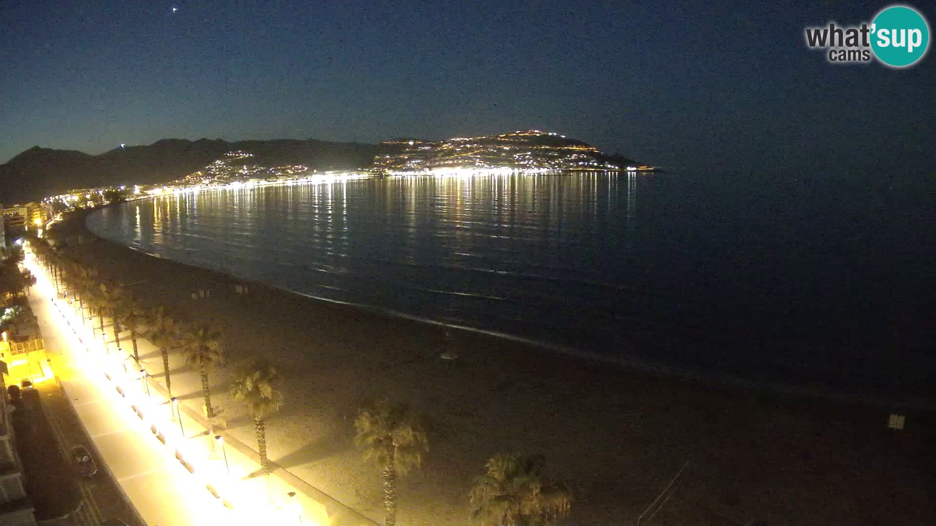 Live Roses Webcam Costa Brava beach view from MonteCarlo Hotel