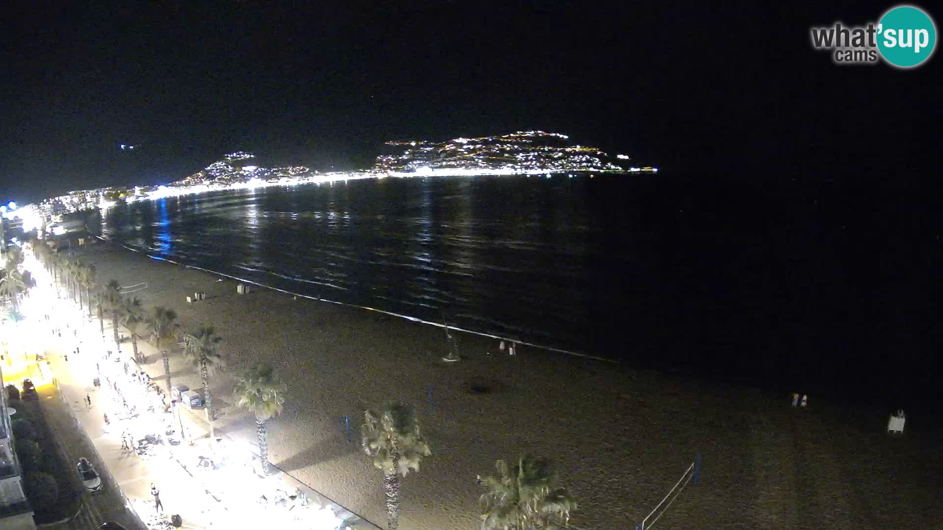 Live Roses Webcam Costa Brava beach view from MonteCarlo Hotel