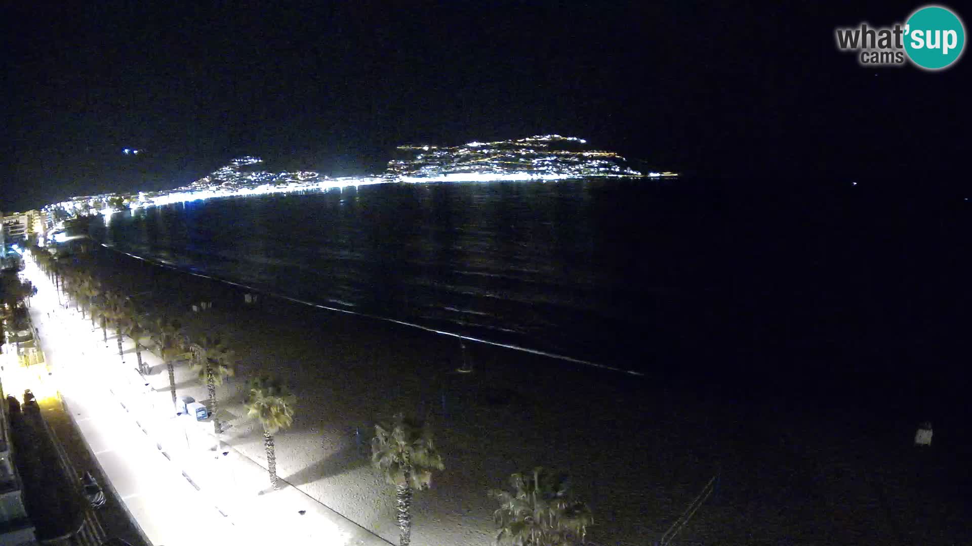 Live Roses Webcam Costa Brava beach view from MonteCarlo Hotel