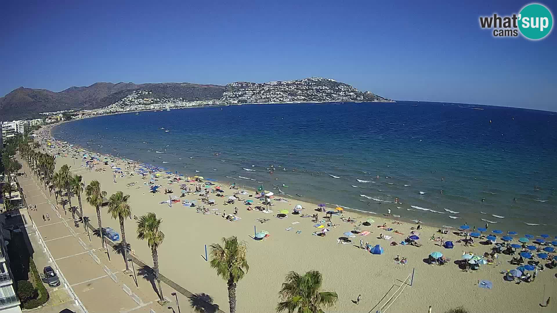LIVEcam Roses plage Costa Brava – Hotel Montecarlo webcam Espagne