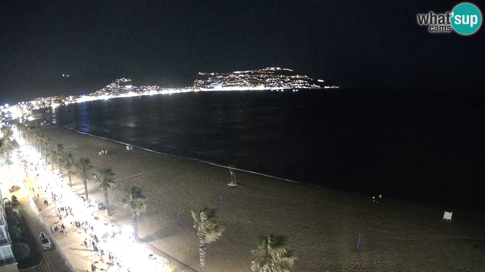 Live Roses Webcam Costa Brava beach view from MonteCarlo Hotel