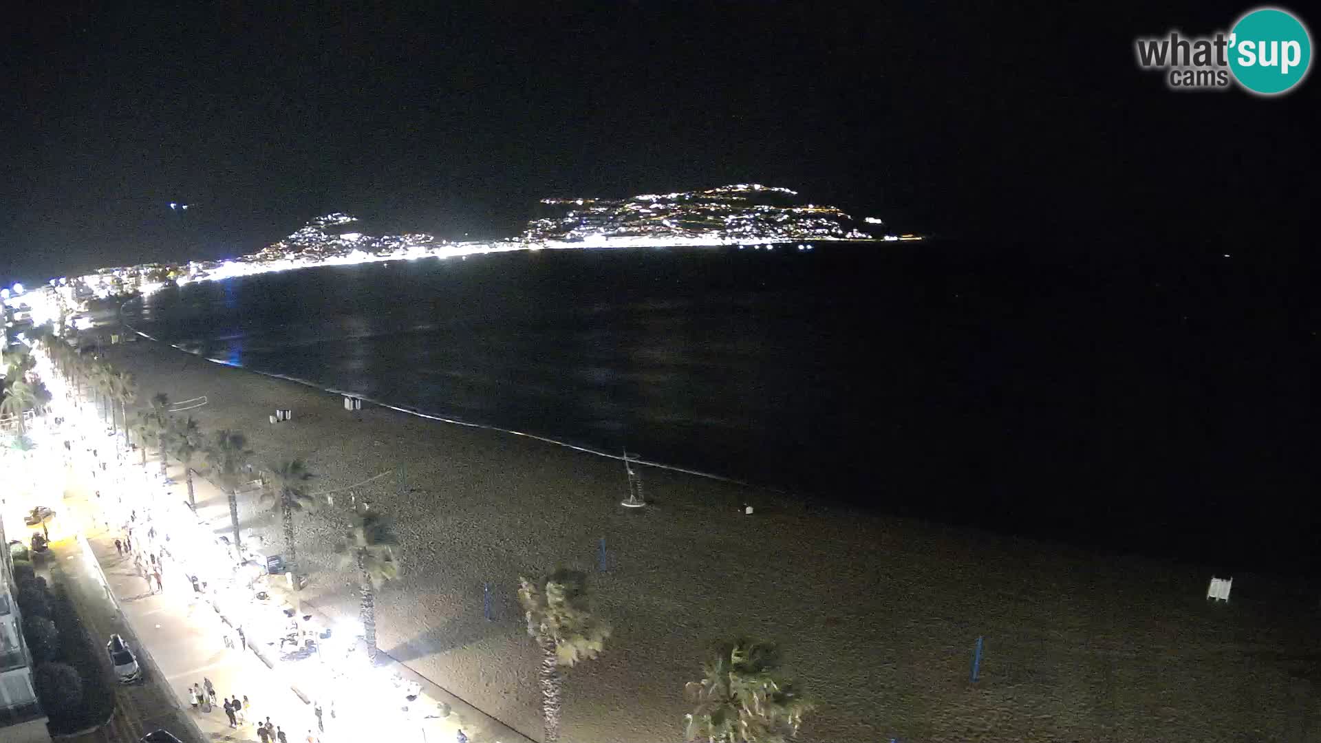 Live Roses Webcam Costa Brava beach view from MonteCarlo Hotel