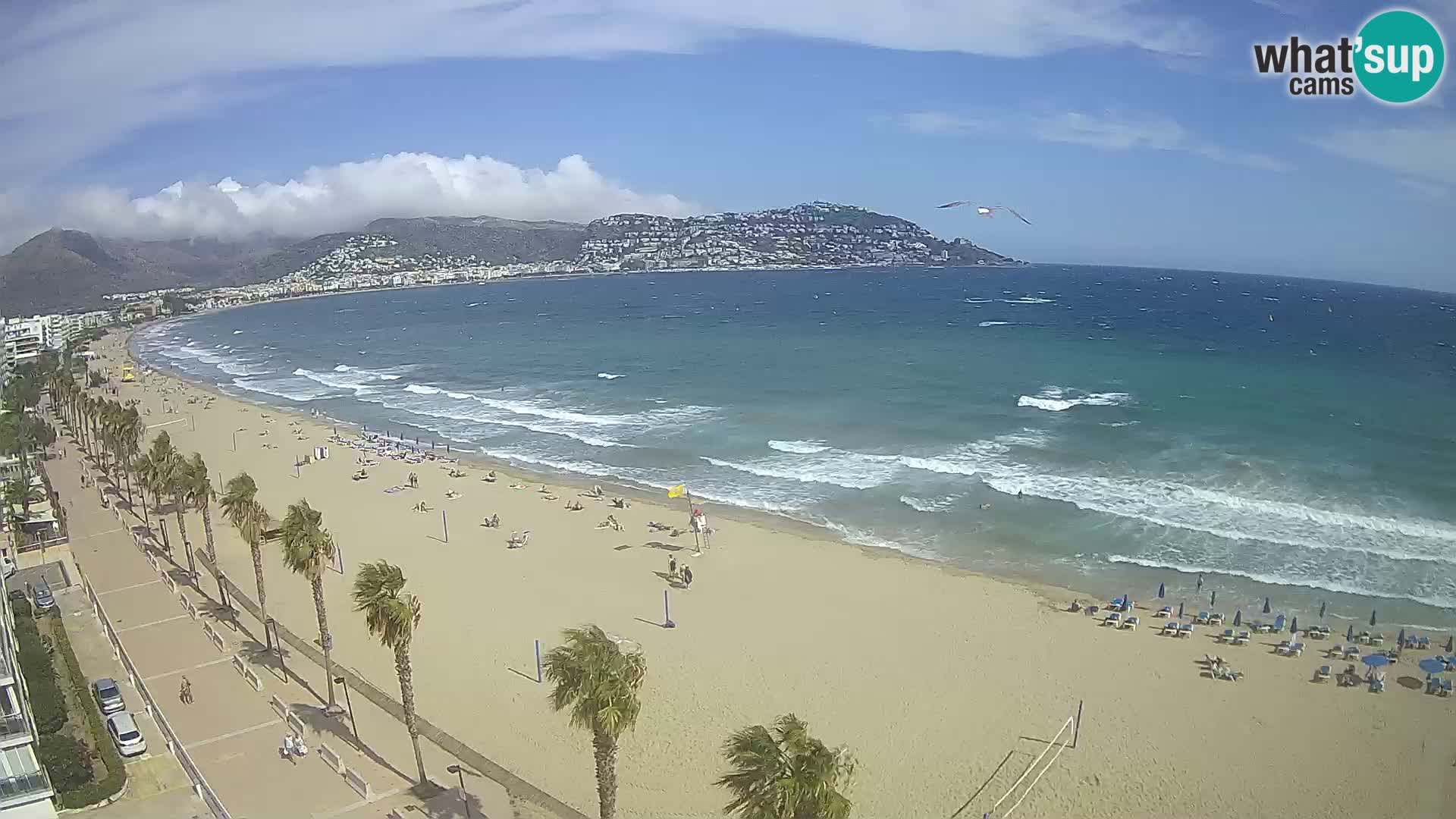 LIVEcam Roses plage Costa Brava – Hotel Montecarlo webcam Espagne
