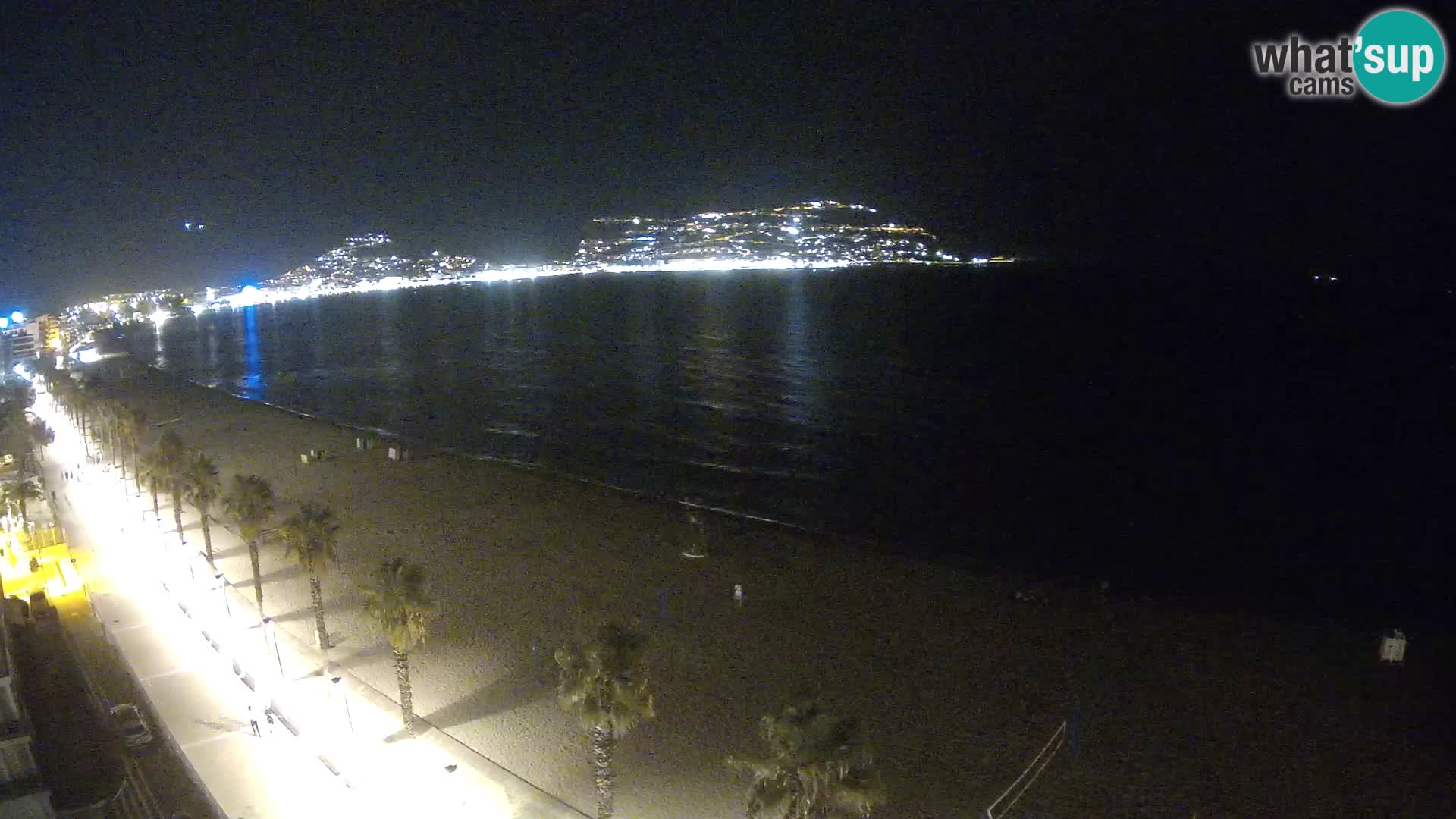 Live Roses Webcam Costa Brava beach view from MonteCarlo Hotel