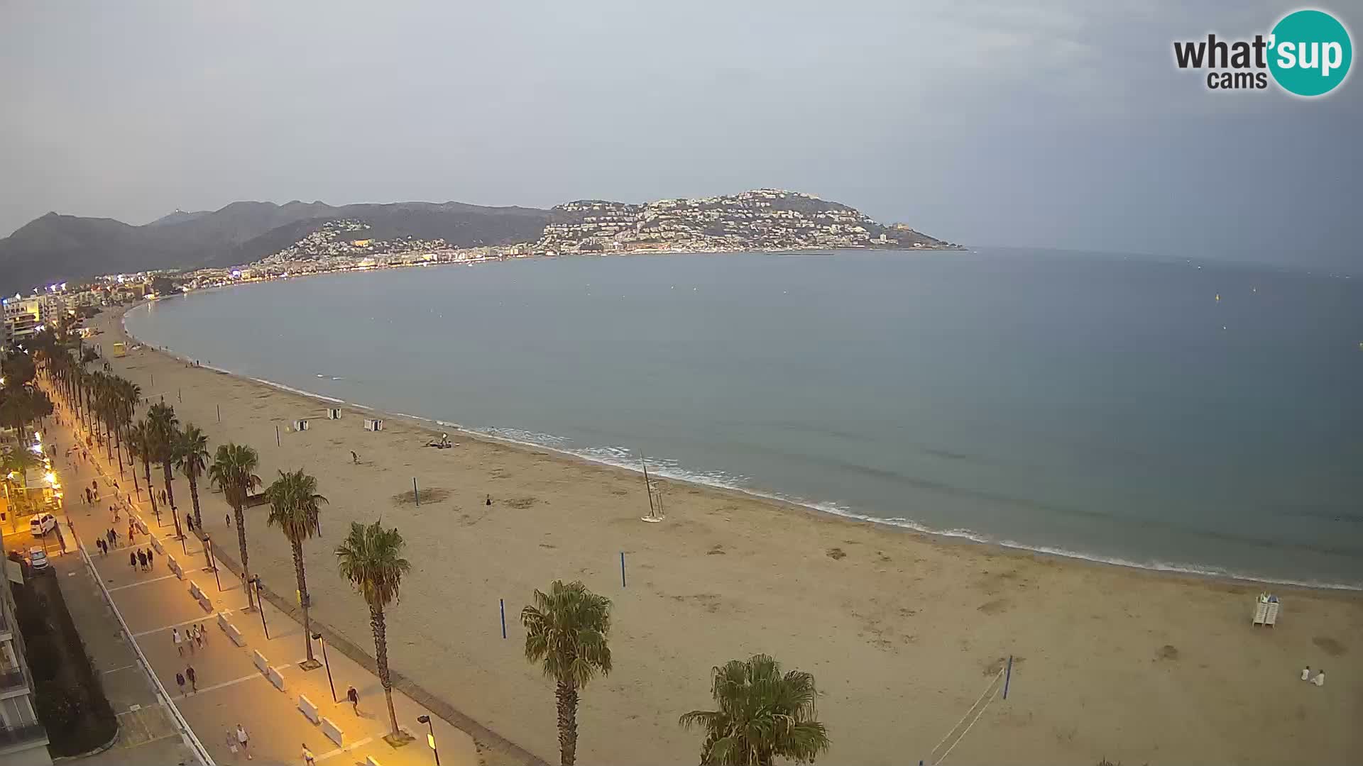 Live Roses Webcam Costa Brava beach view from MonteCarlo Hotel