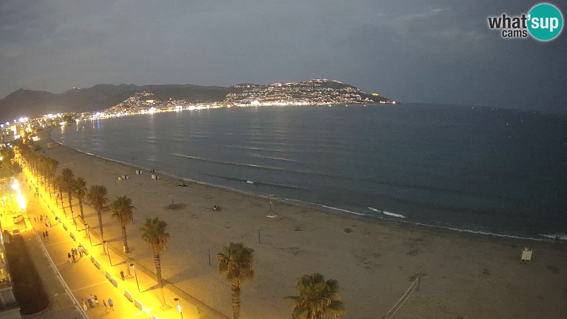 Live Roses Webcam Costa Brava beach view from MonteCarlo Hotel