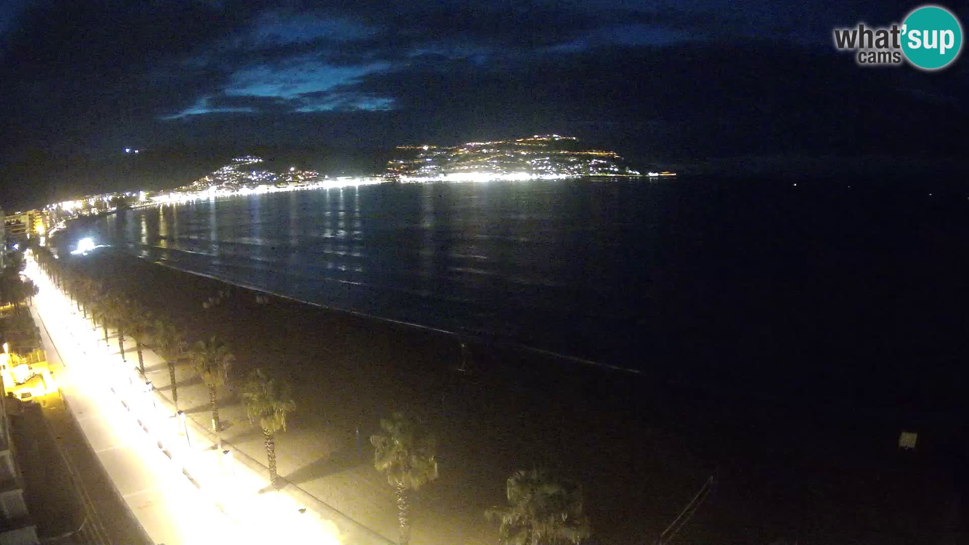Live Roses Webcam Costa Brava beach view from MonteCarlo Hotel