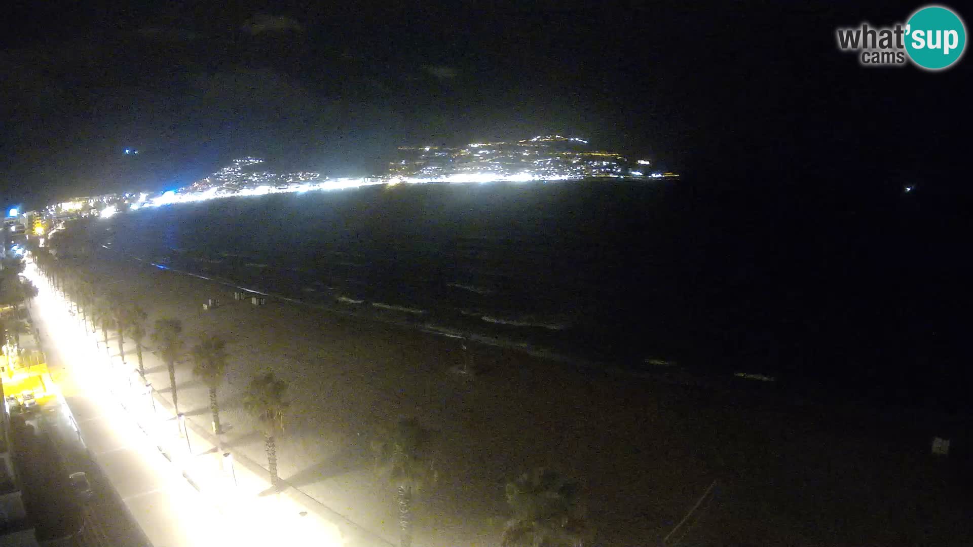 Live Roses Webcam Costa Brava beach view from MonteCarlo Hotel
