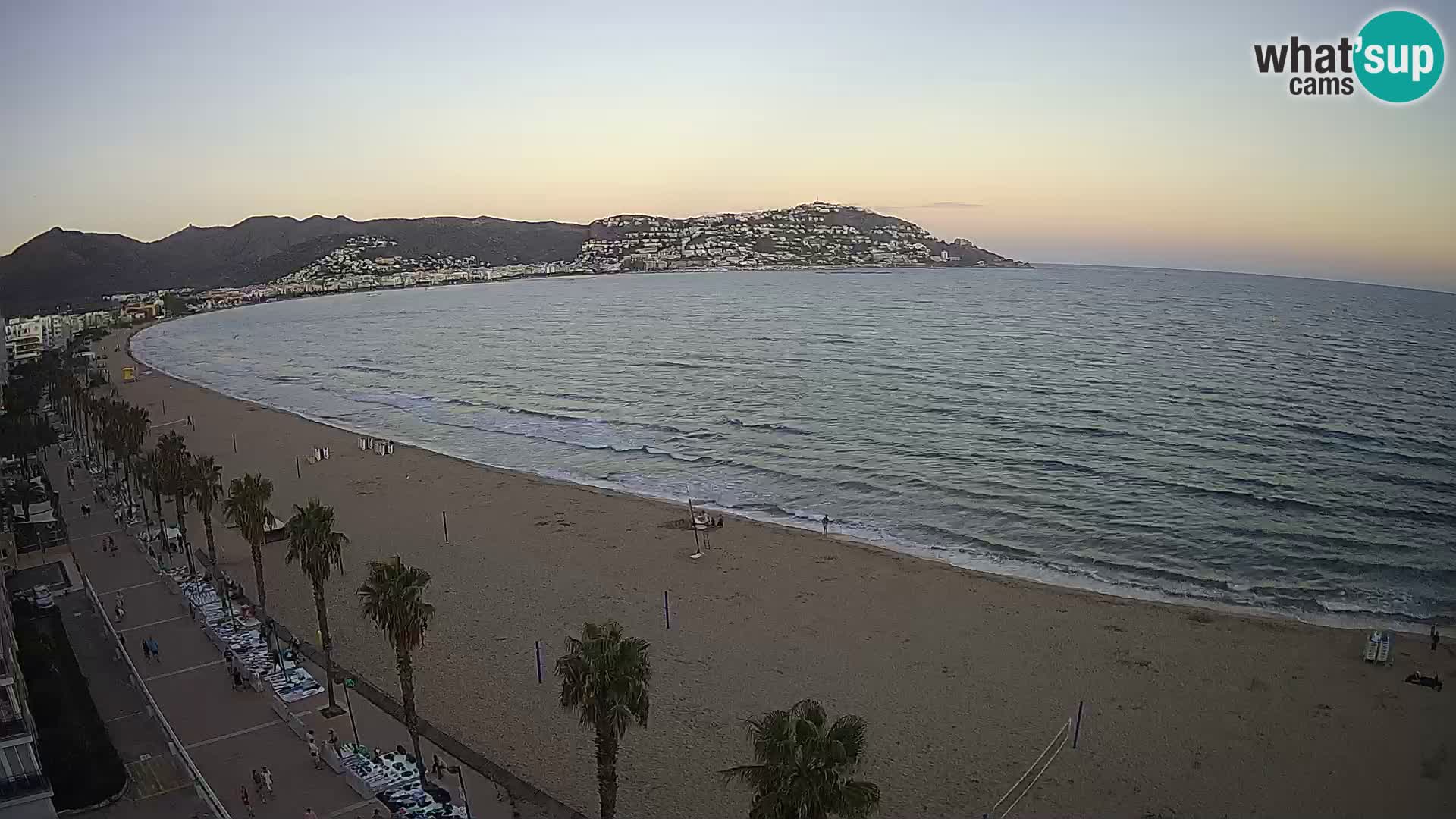 Live Roses Webcam Costa Brava beach view from MonteCarlo Hotel