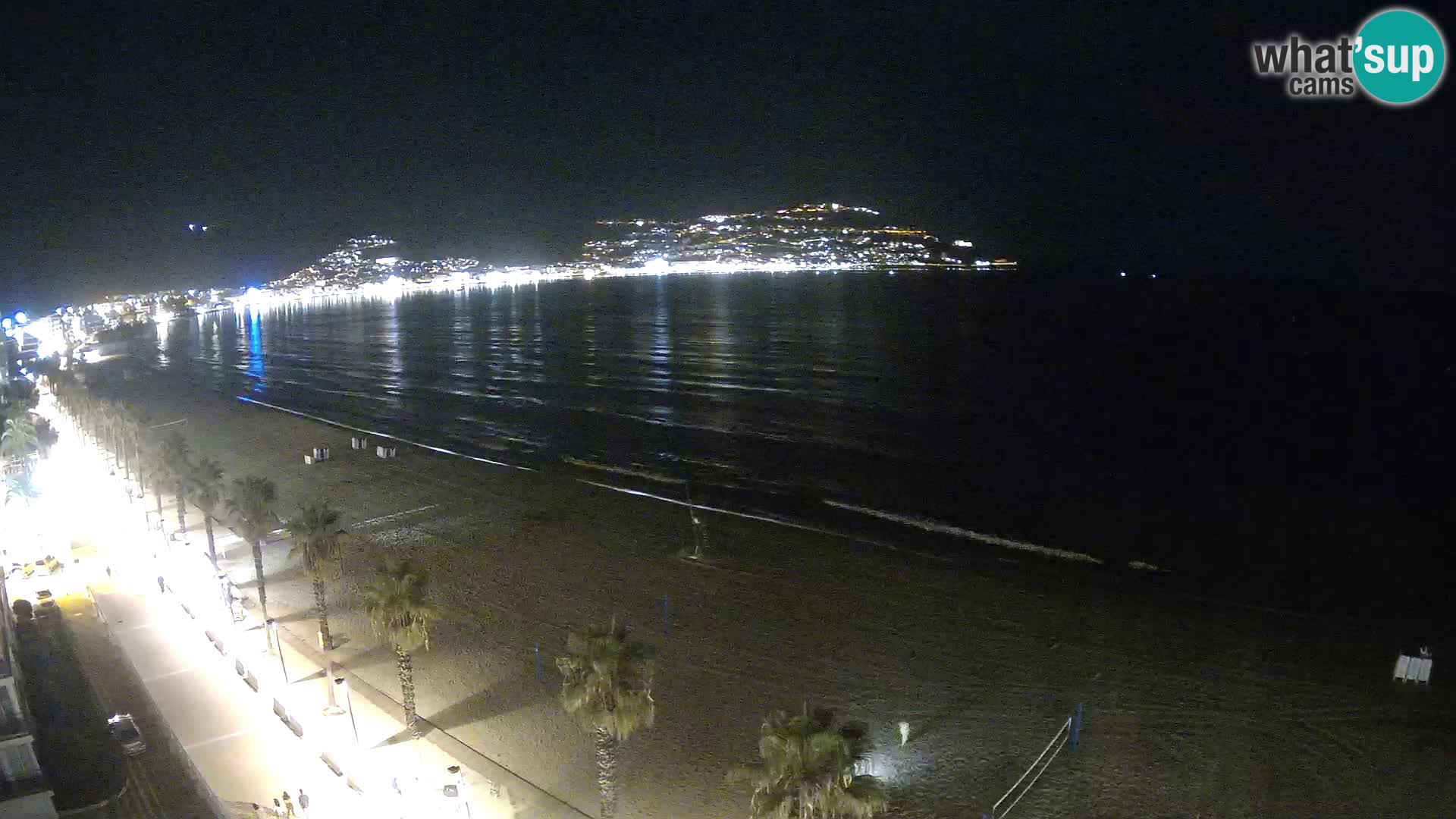 Live Roses Webcam Costa Brava beach view from MonteCarlo Hotel