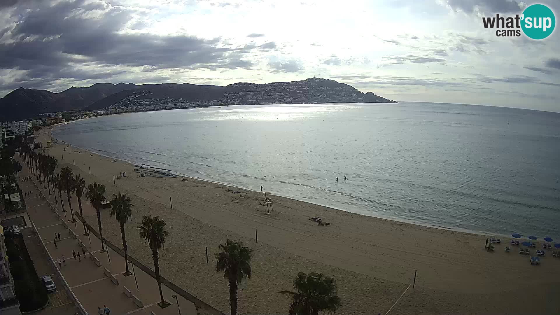 Live Roses Webcam Costa Brava beach view from MonteCarlo Hotel