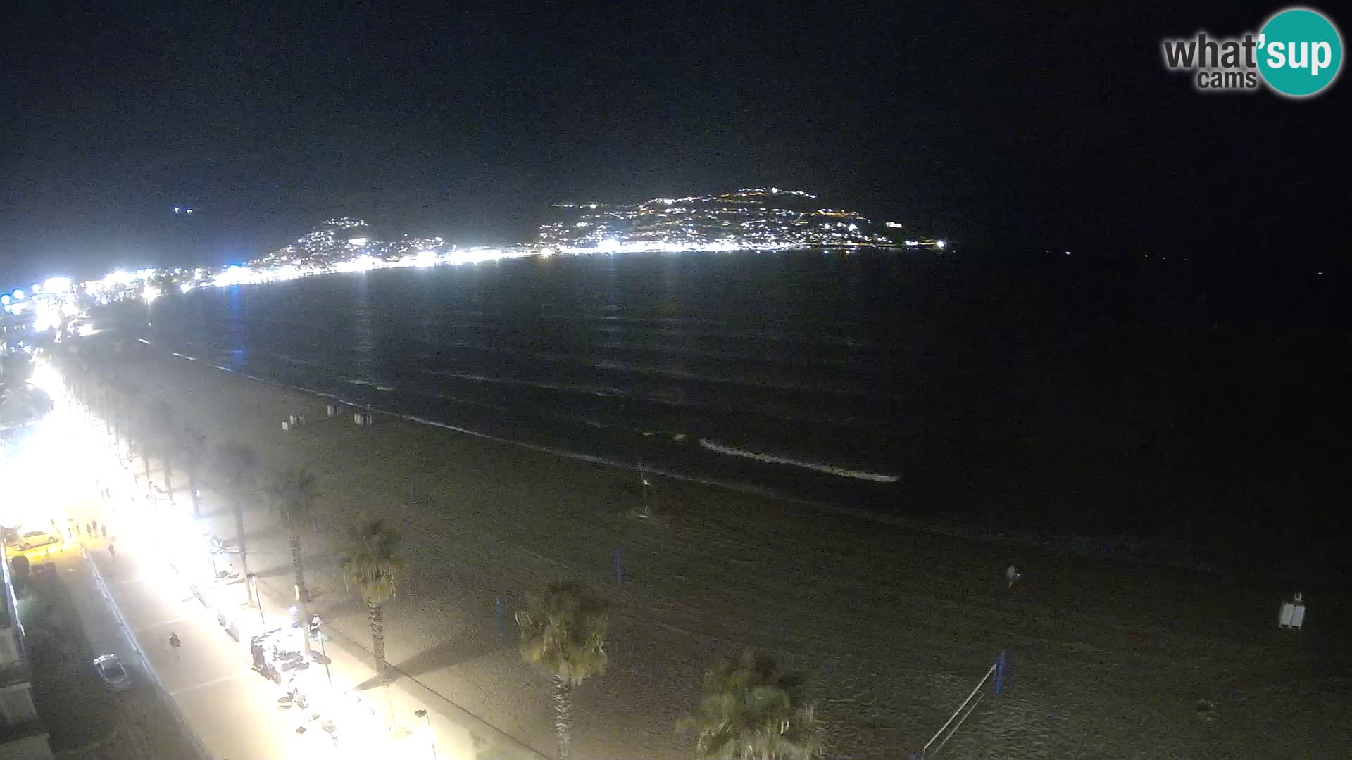 Live Roses Webcam Costa Brava beach view from MonteCarlo Hotel