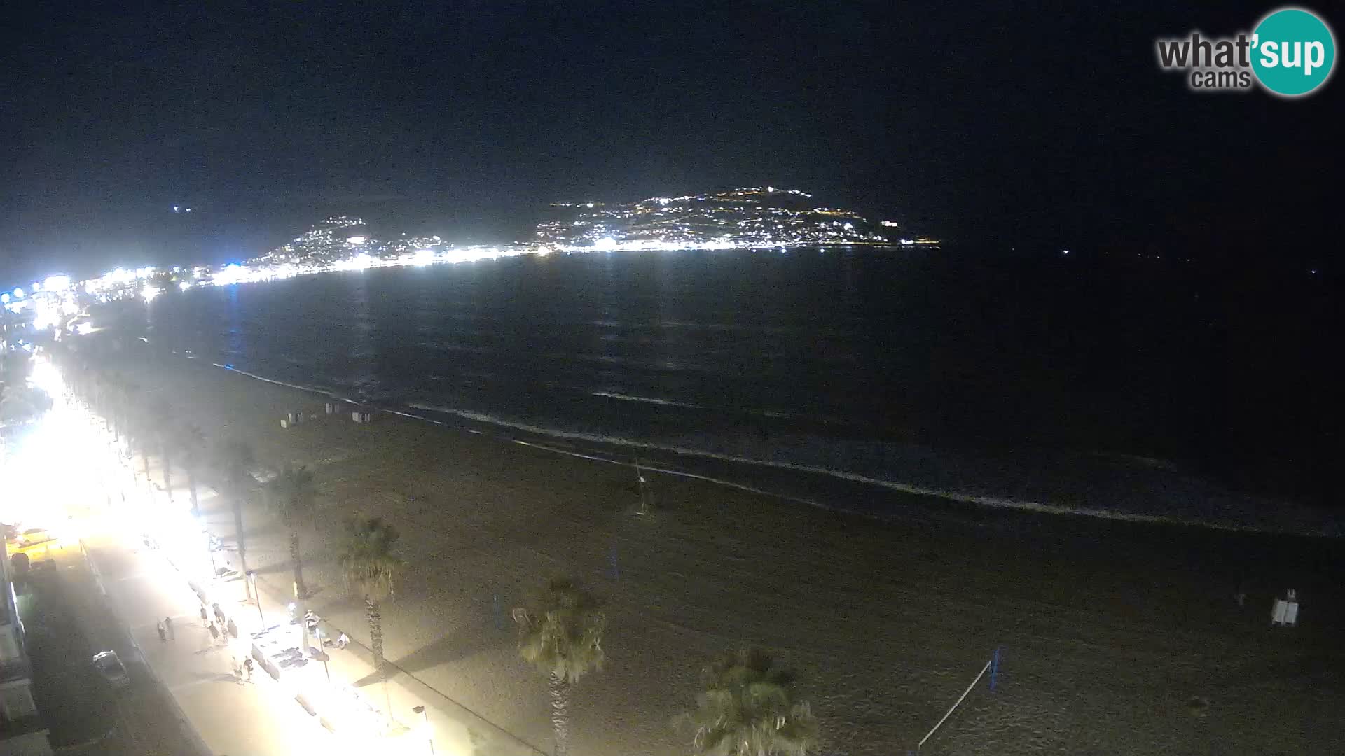 Live Roses Webcam Costa Brava beach view from MonteCarlo Hotel