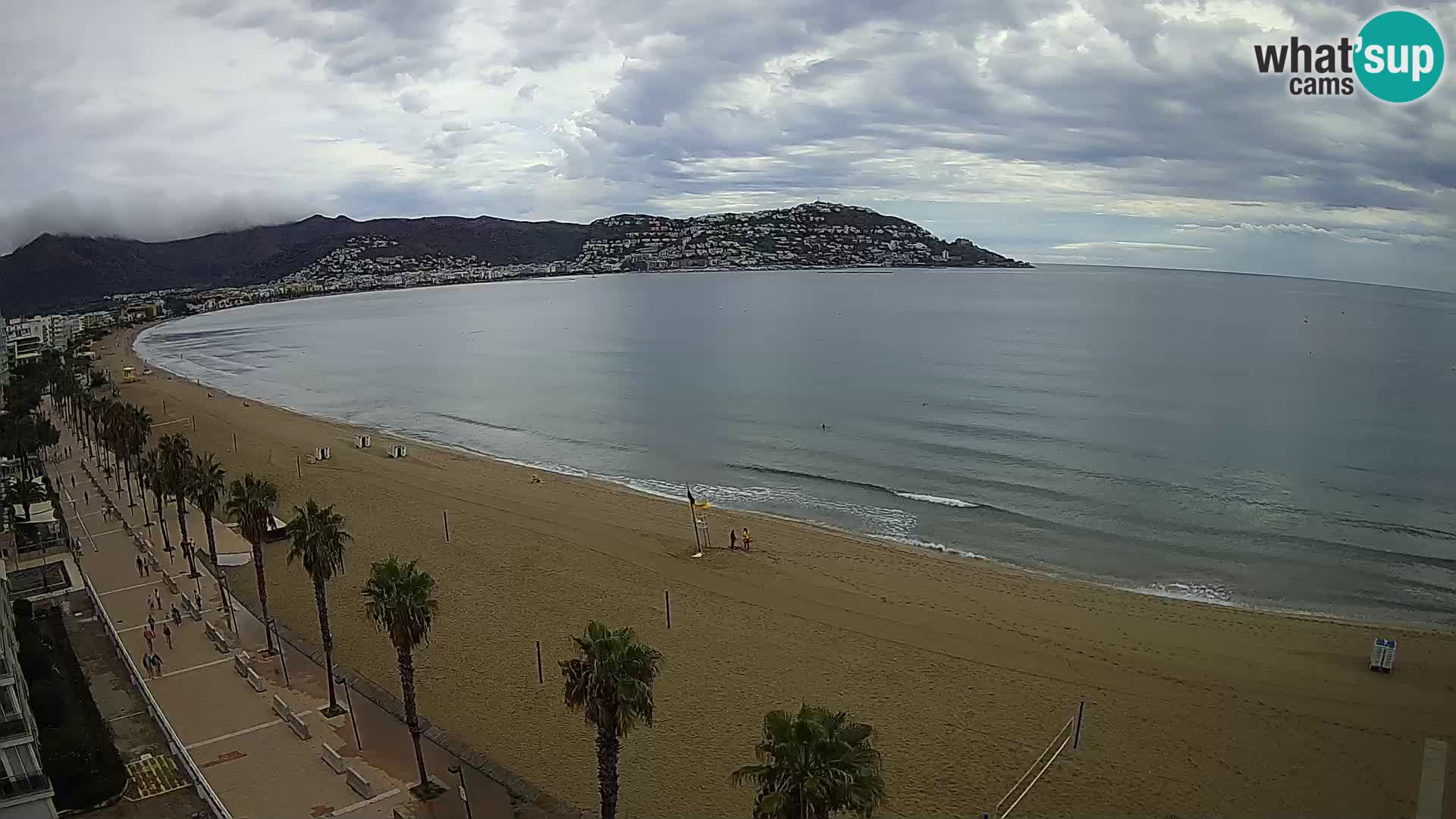 Live Roses Webcam Costa Brava beach view from MonteCarlo Hotel