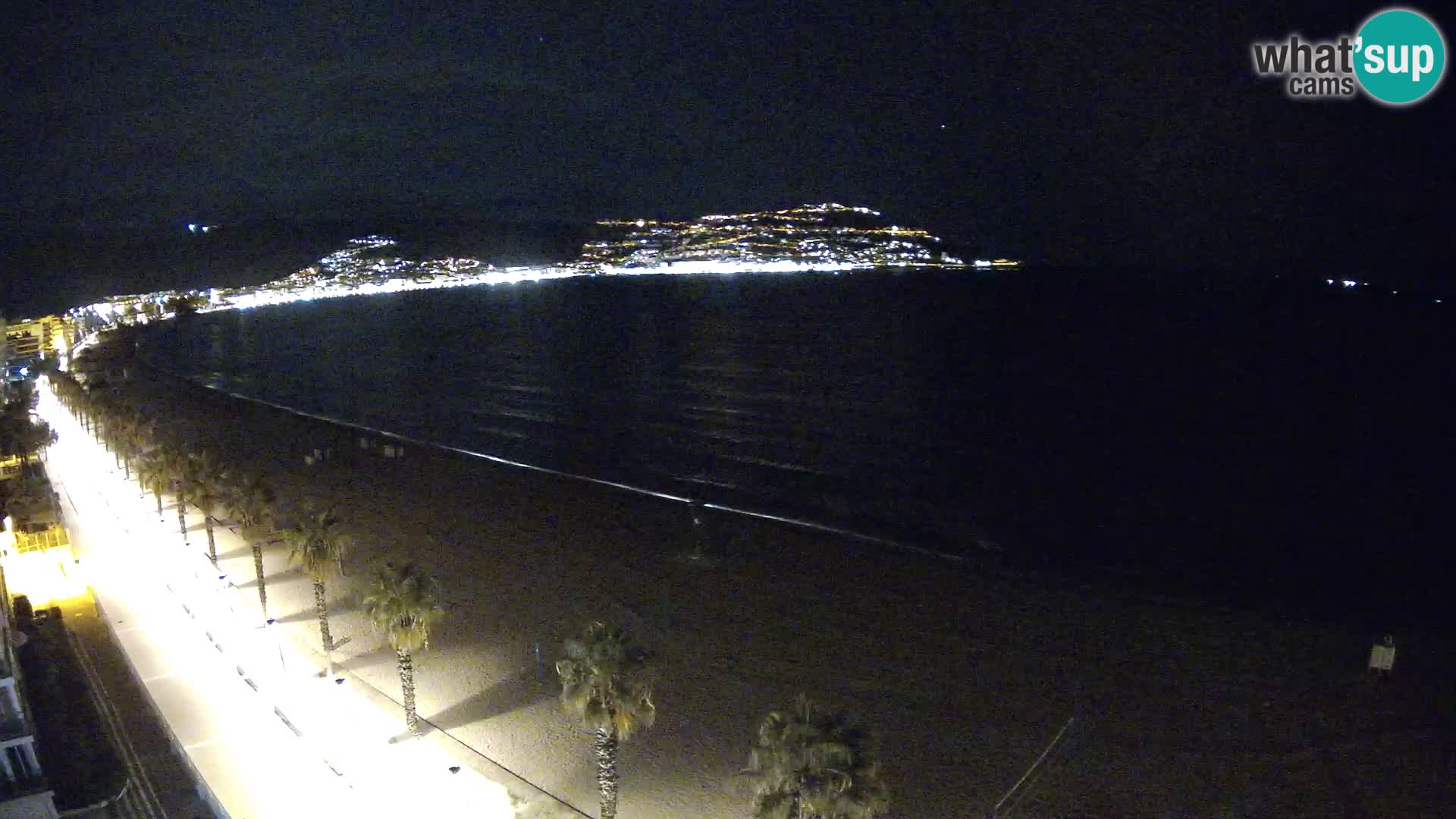 Live Roses Webcam Costa Brava beach view from MonteCarlo Hotel