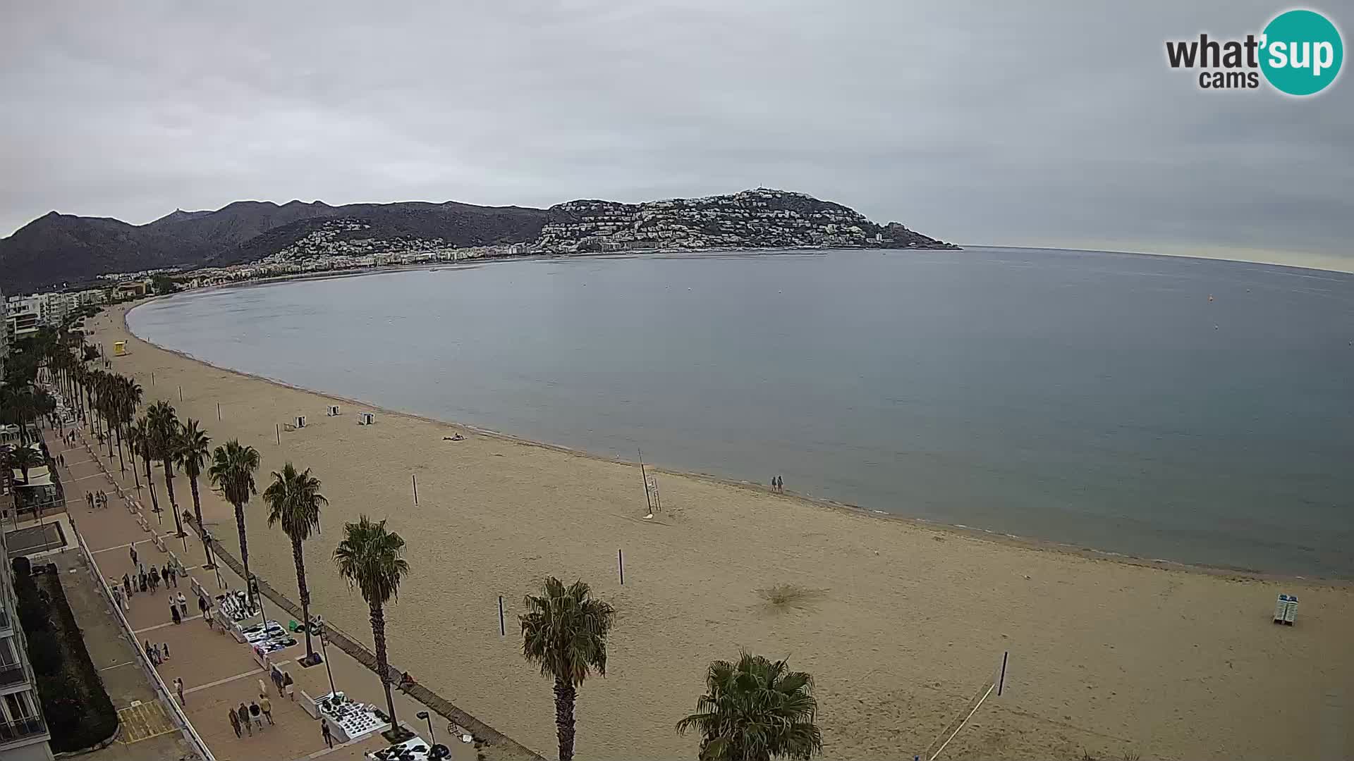 Live Roses Webcam Costa Brava beach view from MonteCarlo Hotel