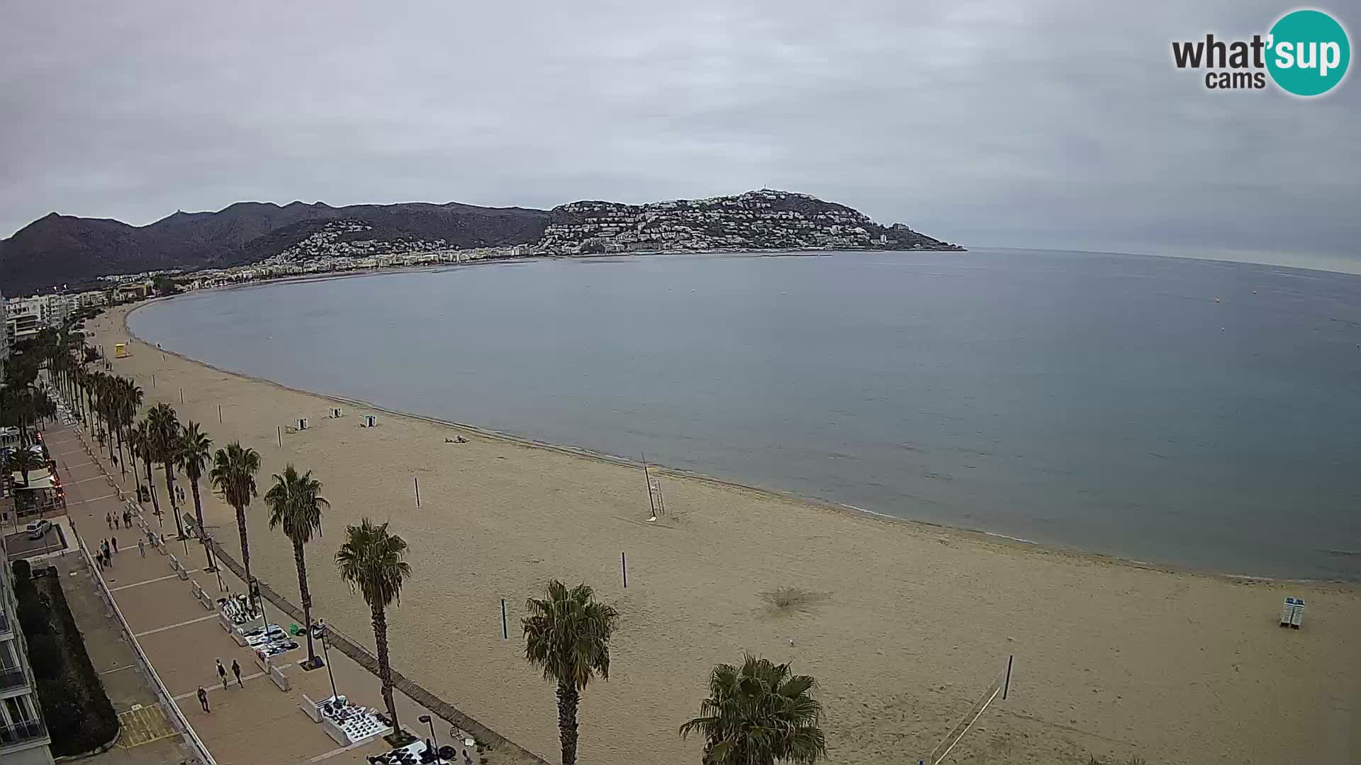 Live Roses Webcam Costa Brava beach view from MonteCarlo Hotel