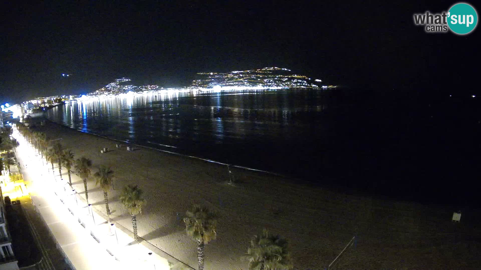 Live Roses Webcam Costa Brava beach view from MonteCarlo Hotel