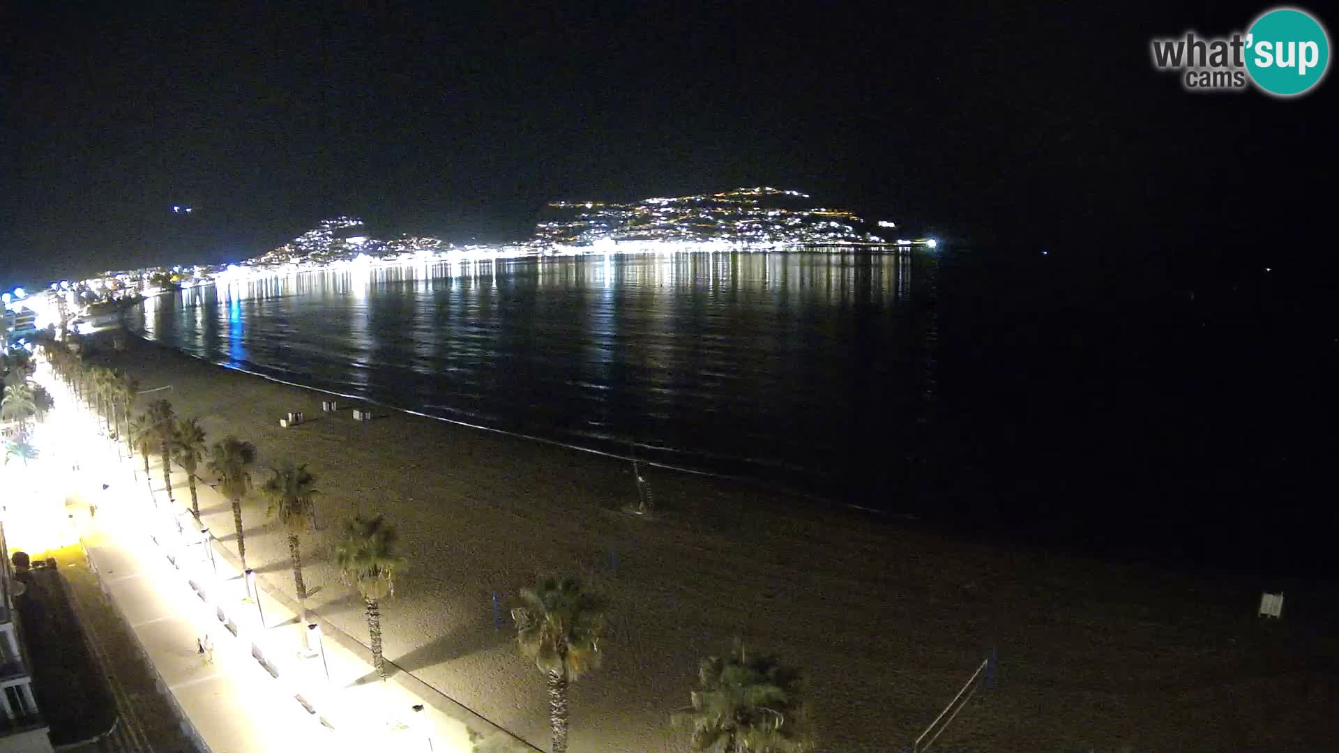 Live Roses Webcam Costa Brava beach view from MonteCarlo Hotel