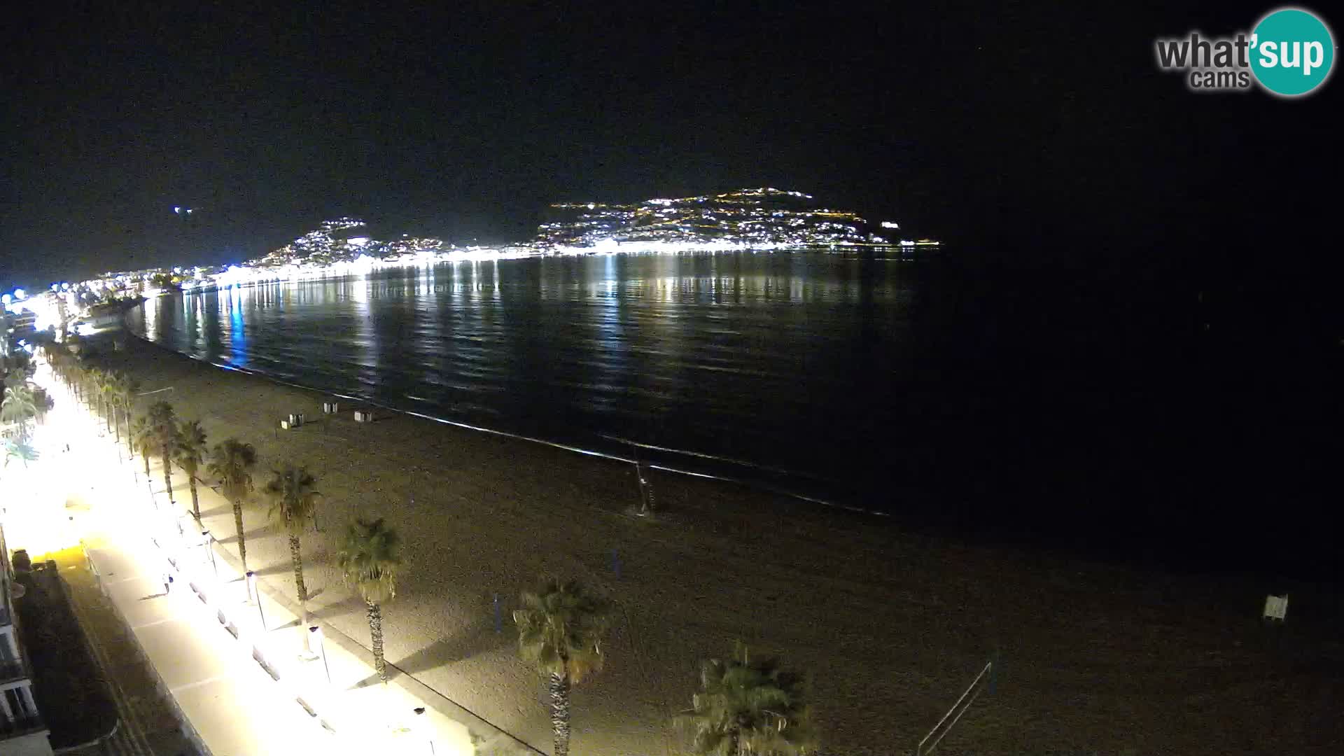 Live Roses Webcam Costa Brava beach view from MonteCarlo Hotel