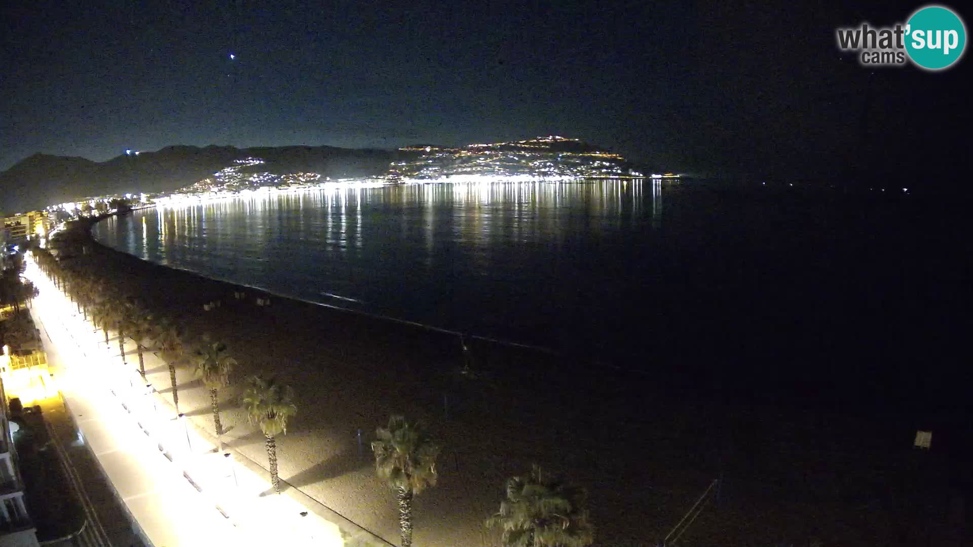 Live Roses Webcam Costa Brava beach view from MonteCarlo Hotel