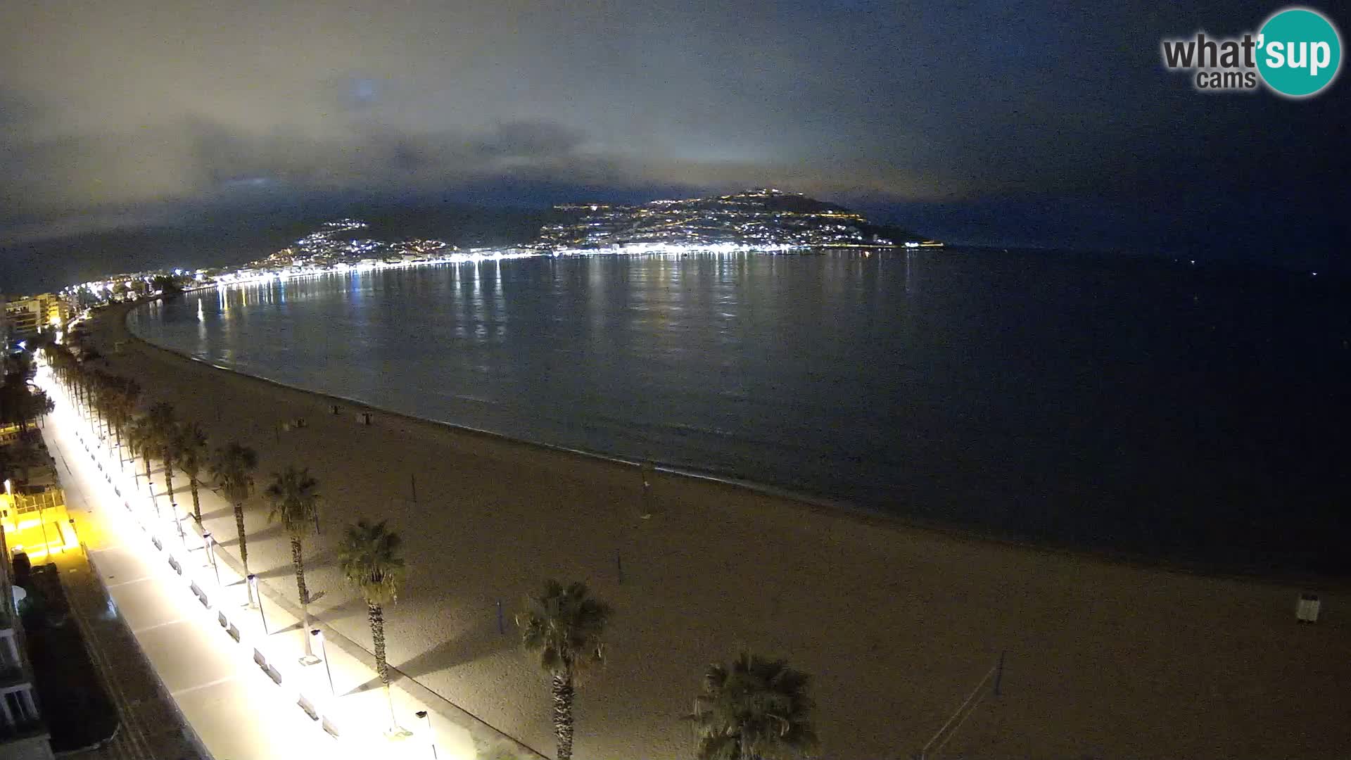 Live Roses Webcam Costa Brava beach view from MonteCarlo Hotel