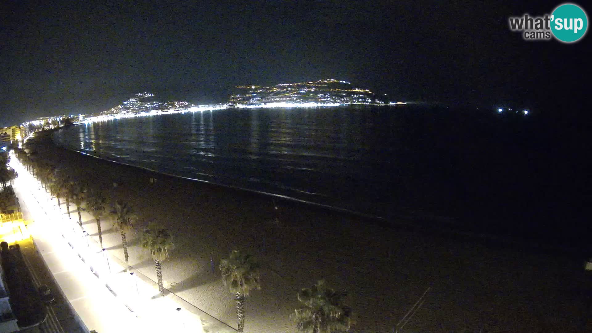 Live Roses Webcam Costa Brava beach view from MonteCarlo Hotel