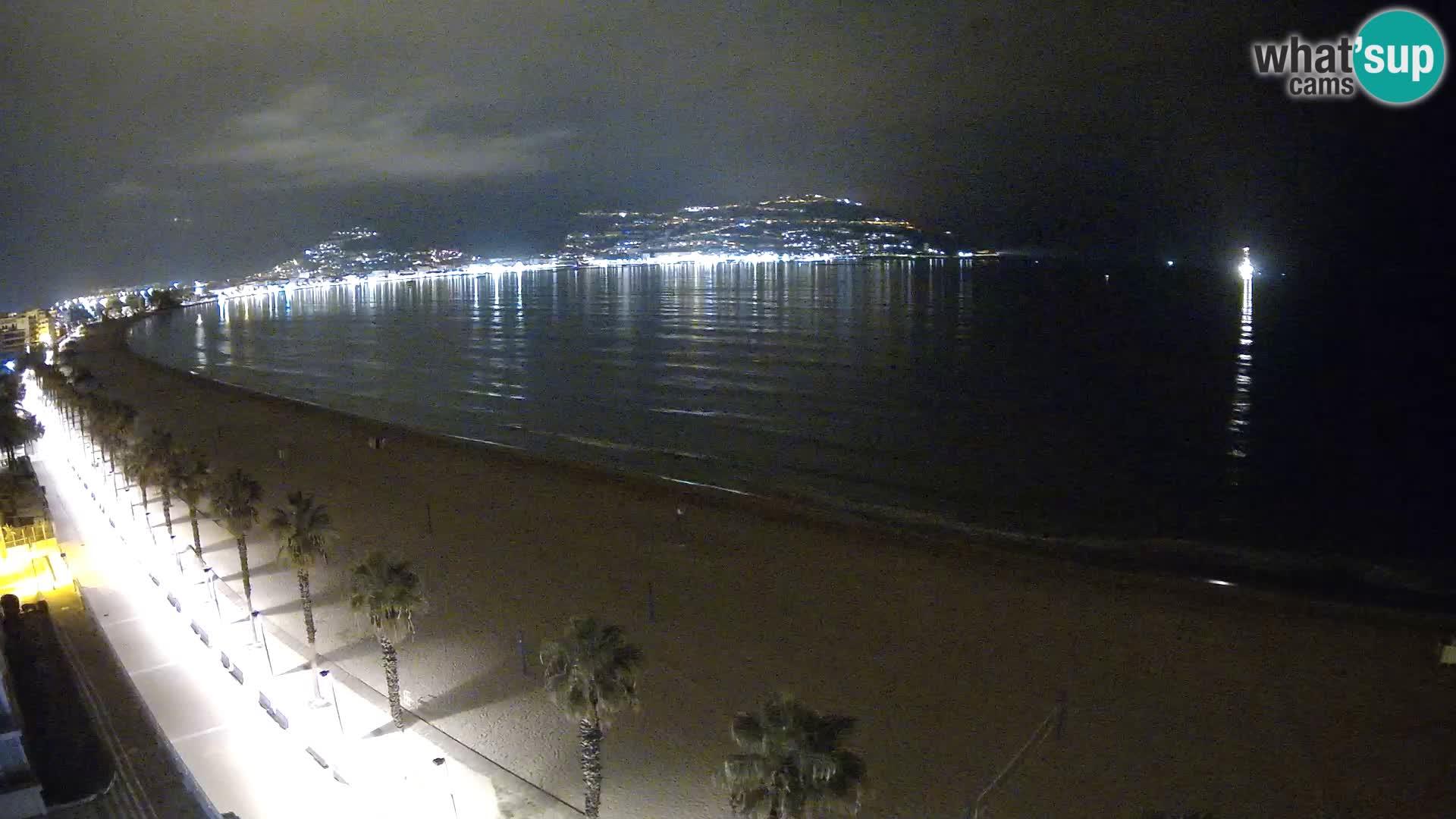 Live Roses Webcam Costa Brava beach view from MonteCarlo Hotel