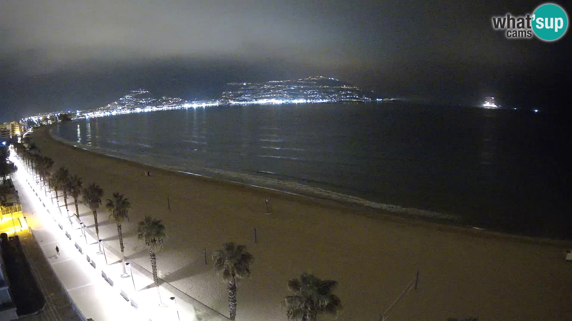 Live Roses Webcam Costa Brava beach view from MonteCarlo Hotel