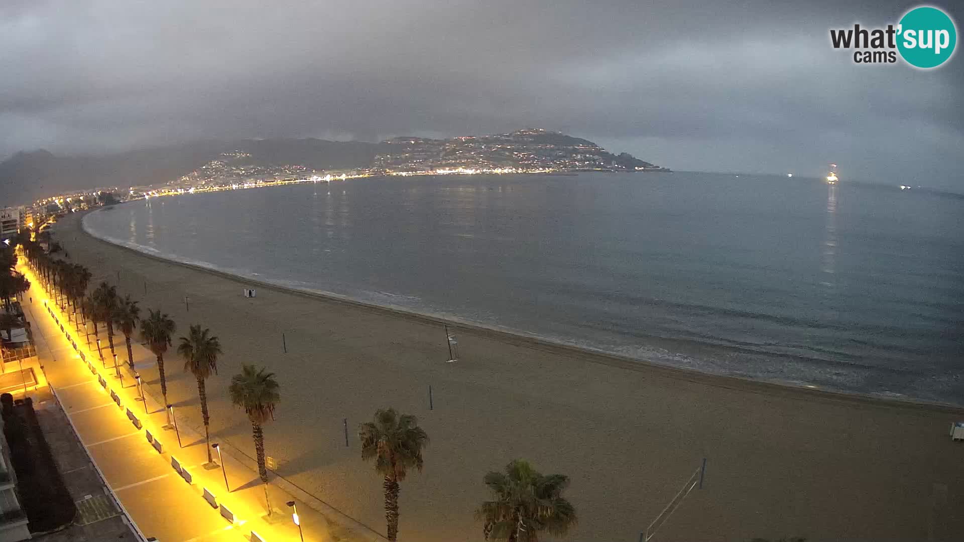 Live Roses Webcam Costa Brava beach view from MonteCarlo Hotel