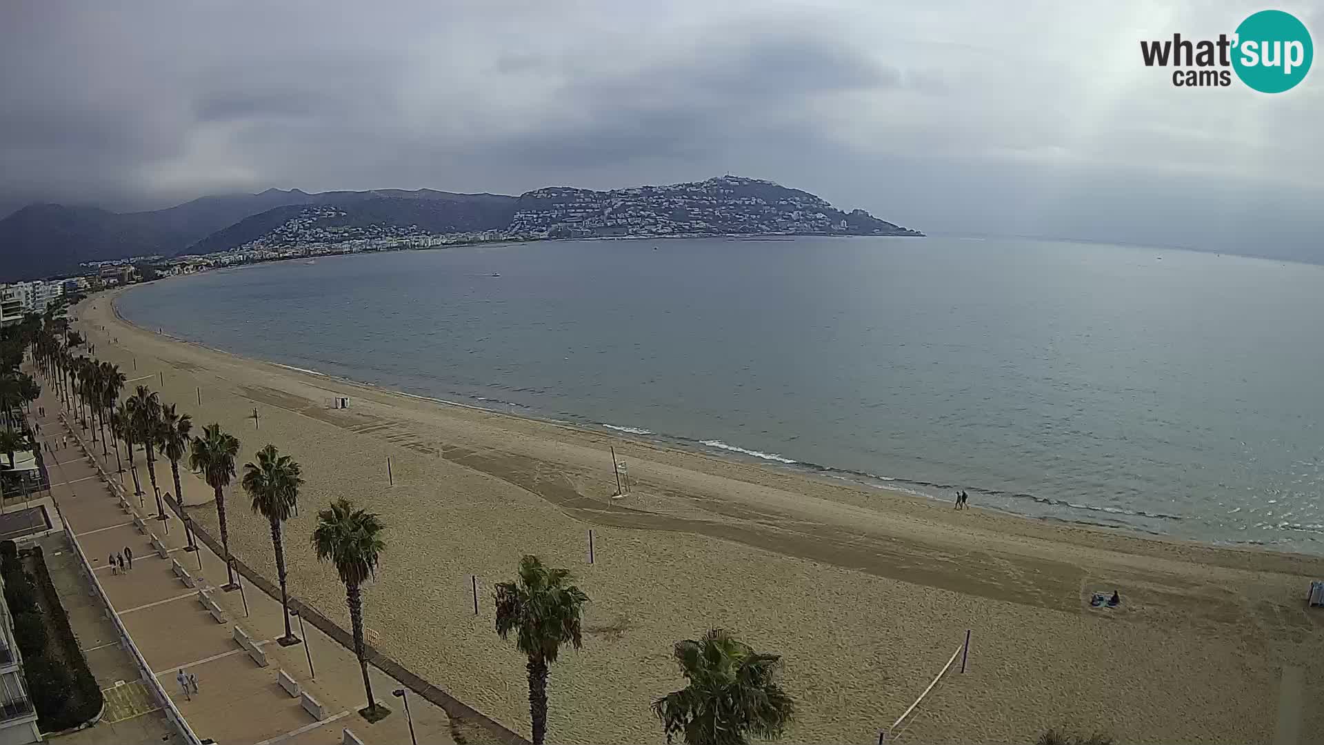 Live Roses Webcam Costa Brava beach view from MonteCarlo Hotel