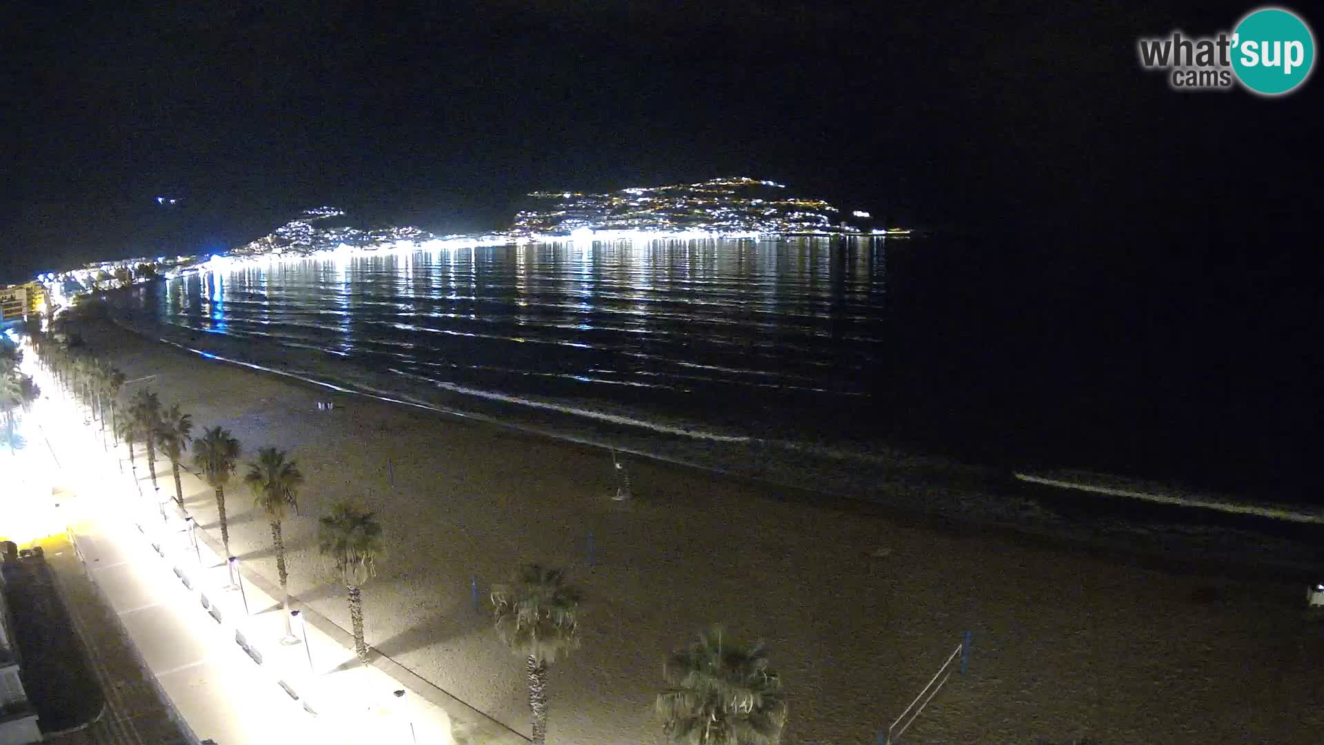 Live Roses Webcam Costa Brava beach view from MonteCarlo Hotel