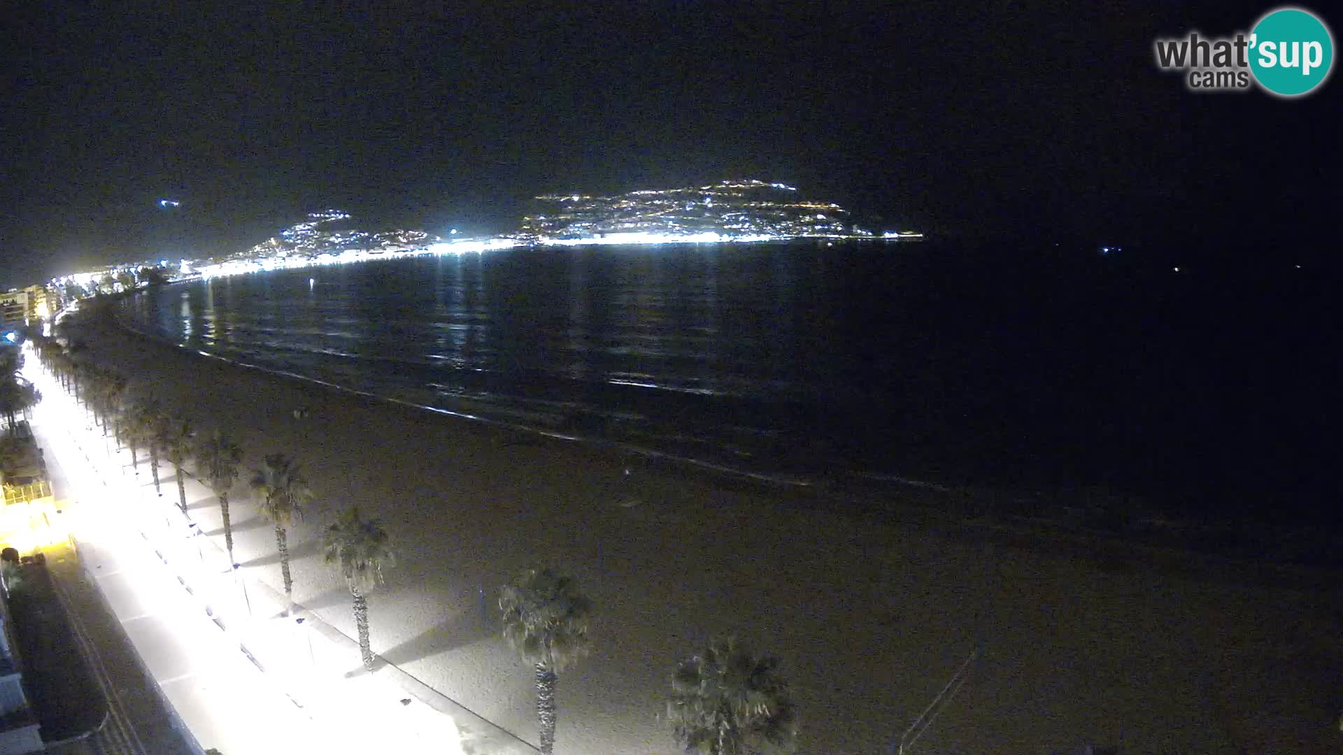 Live Roses Webcam Costa Brava beach view from MonteCarlo Hotel