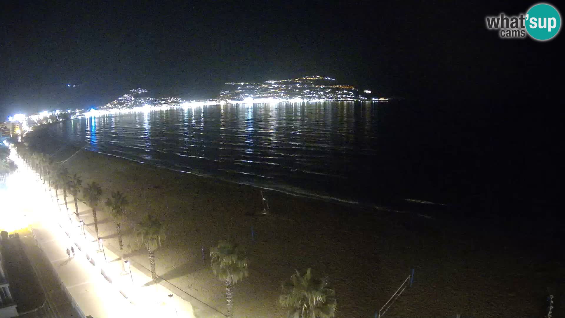 Live Roses Webcam Costa Brava beach view from MonteCarlo Hotel