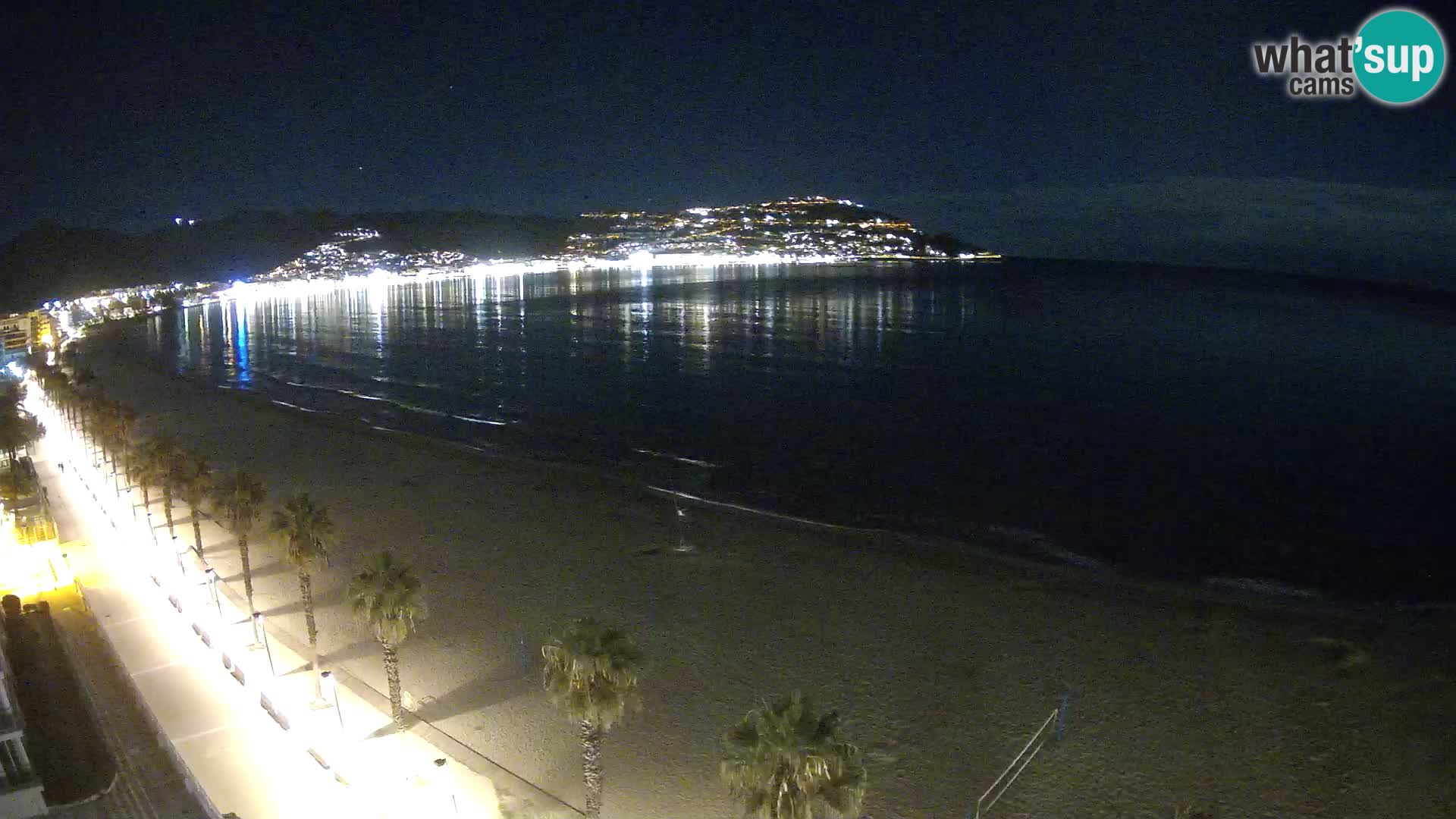 Live Roses Webcam Costa Brava beach view from MonteCarlo Hotel