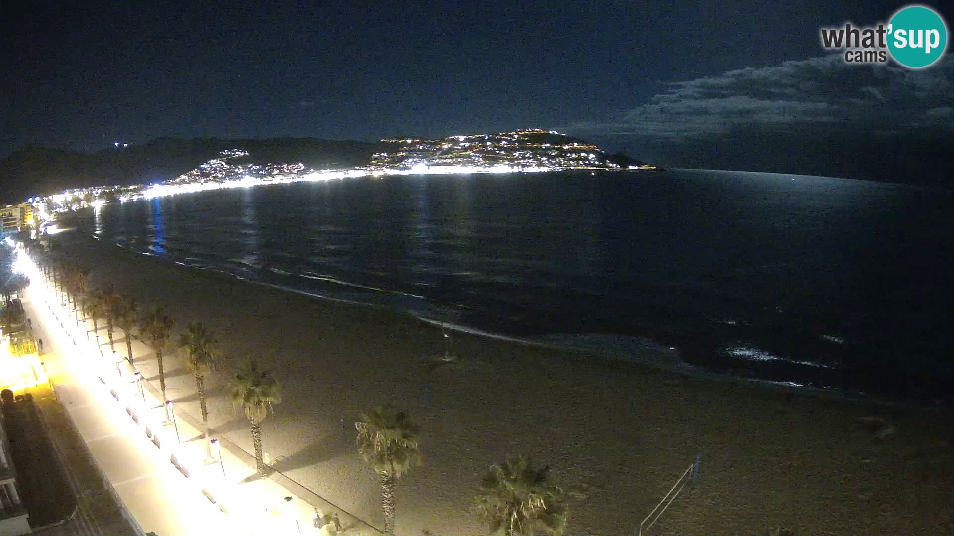 Live Roses Webcam Costa Brava beach view from MonteCarlo Hotel