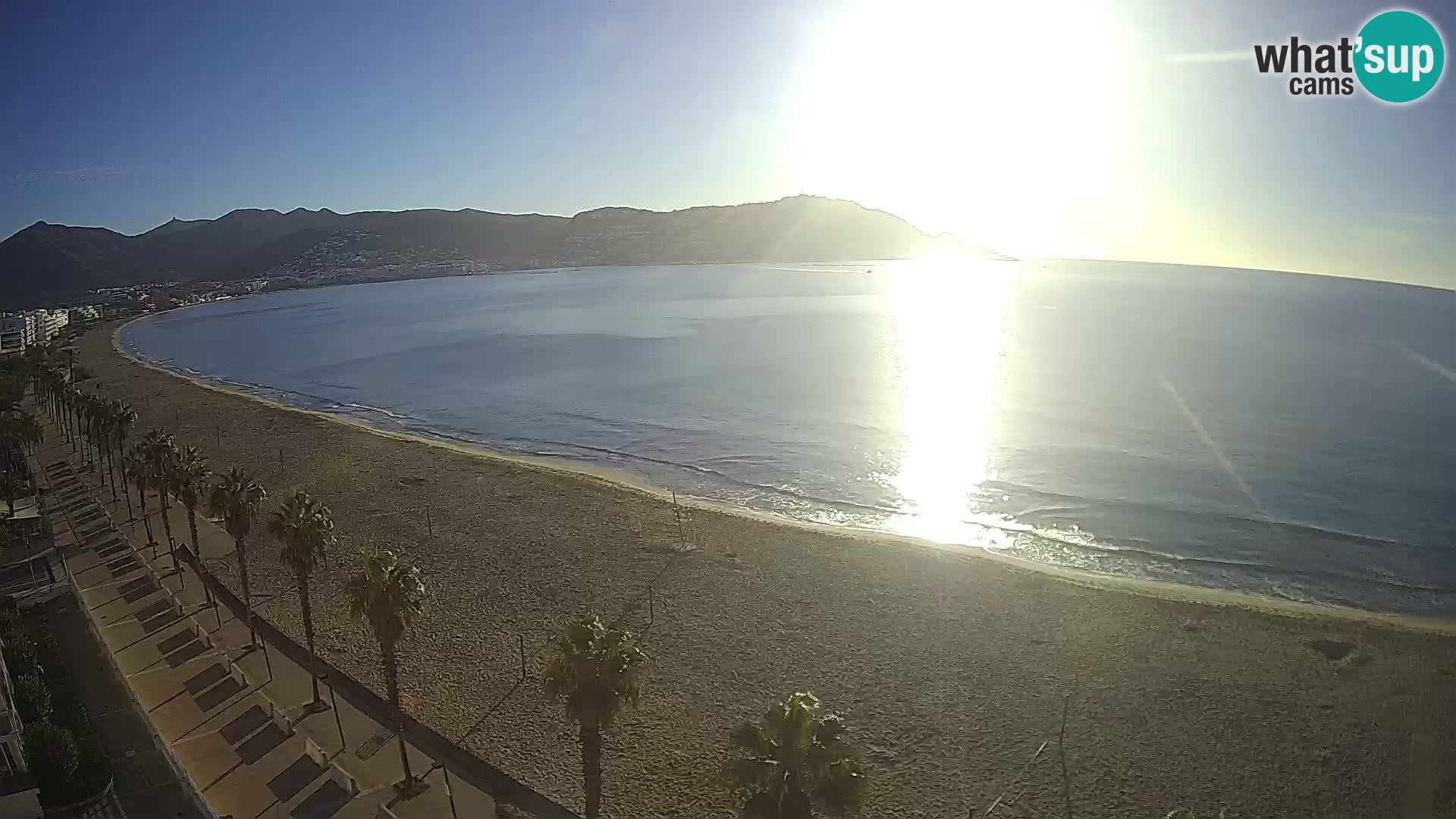 Live Roses Webcam Costa Brava beach view from MonteCarlo Hotel