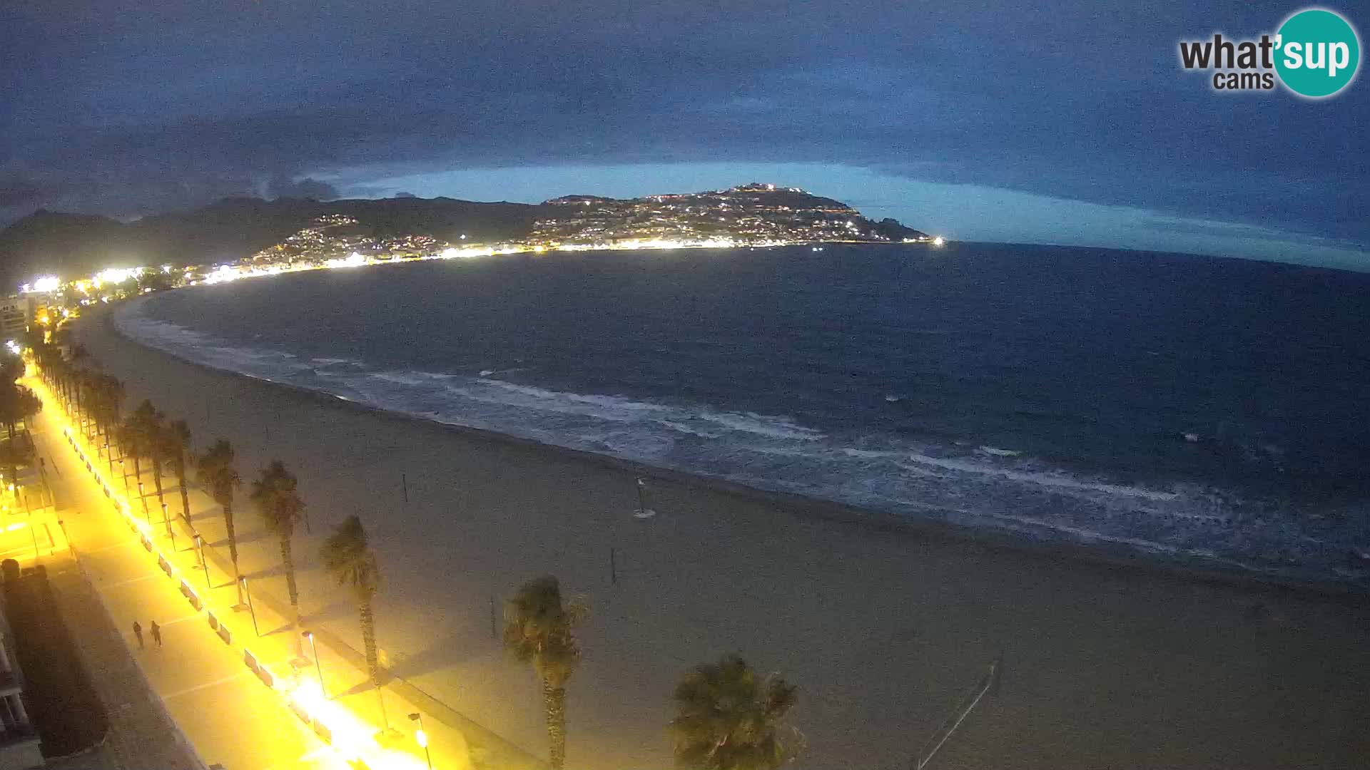Live Roses Webcam Costa Brava beach view from MonteCarlo Hotel
