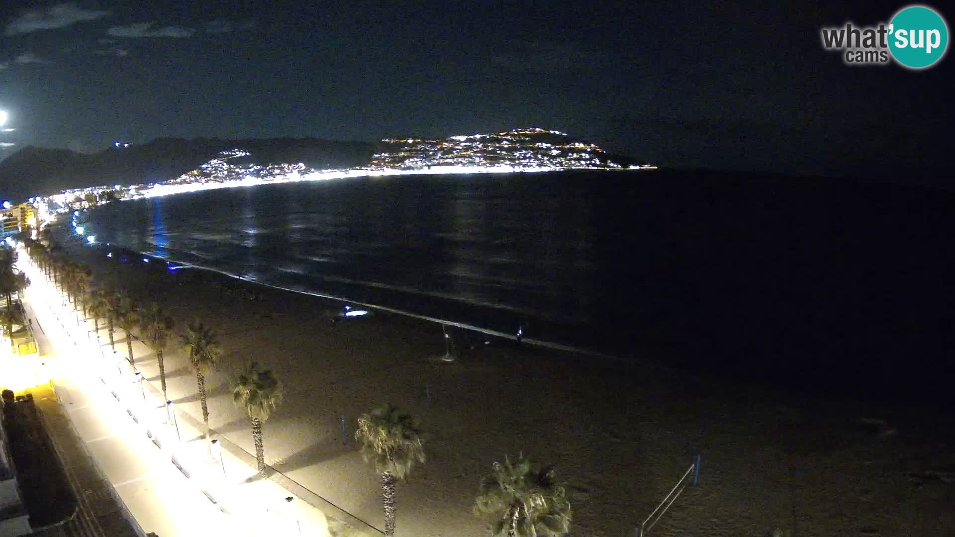 Live Roses Webcam Costa Brava beach view from MonteCarlo Hotel