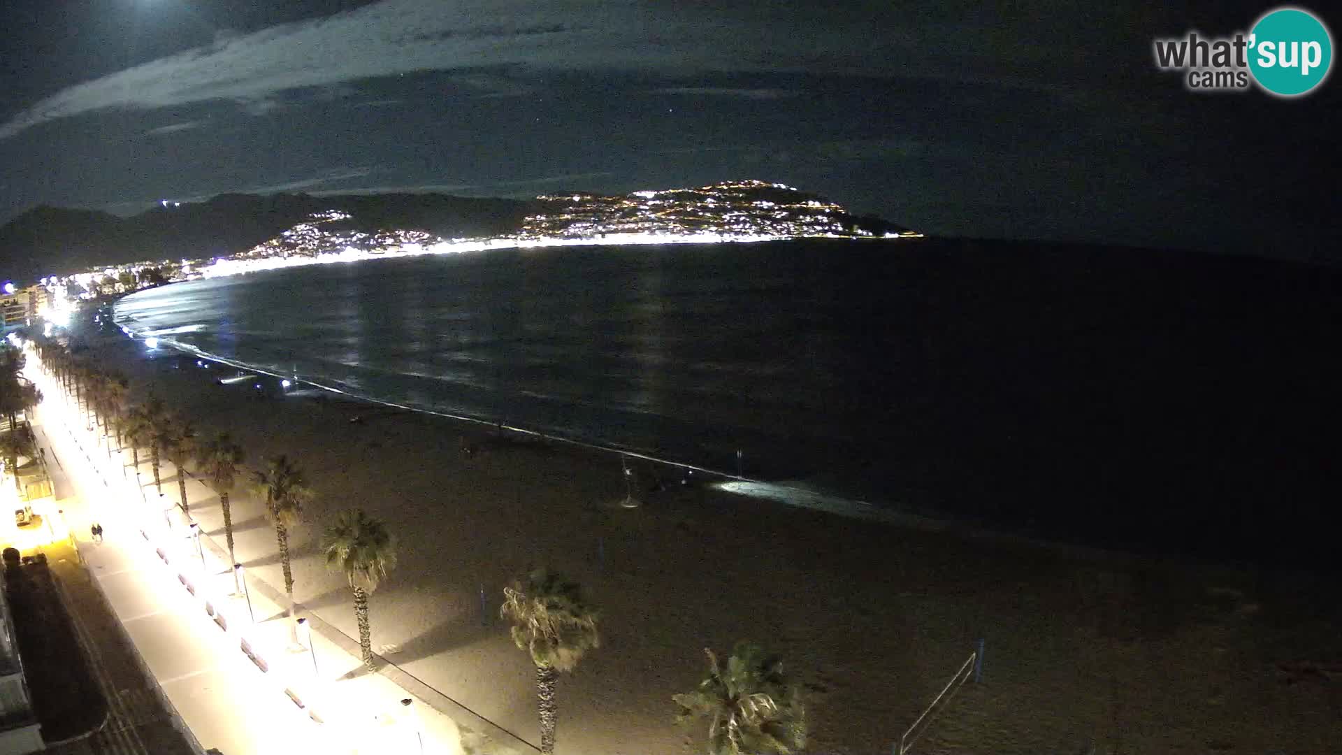 Live Roses Webcam Costa Brava beach view from MonteCarlo Hotel