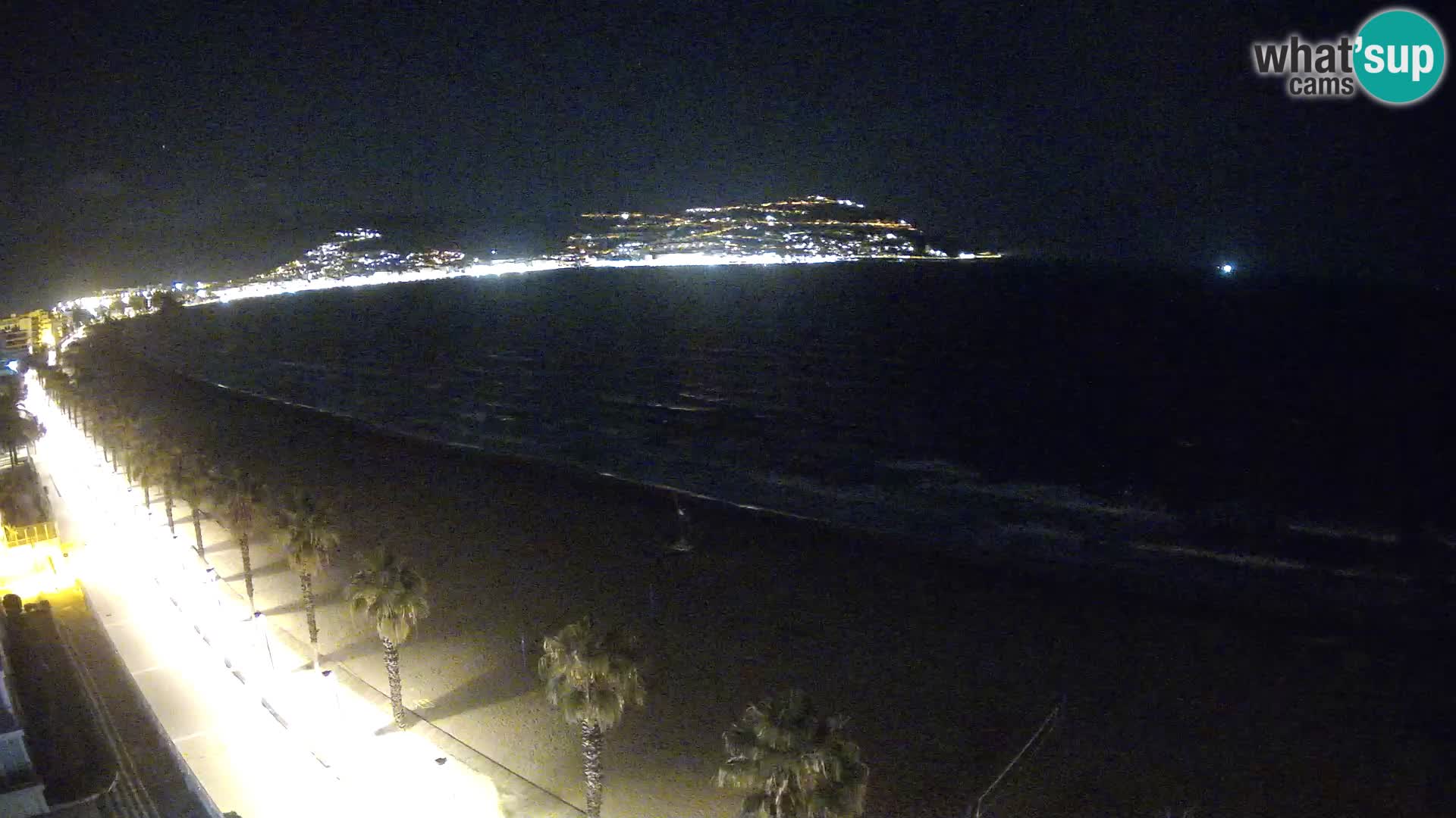 Live Roses Webcam Costa Brava beach view from MonteCarlo Hotel