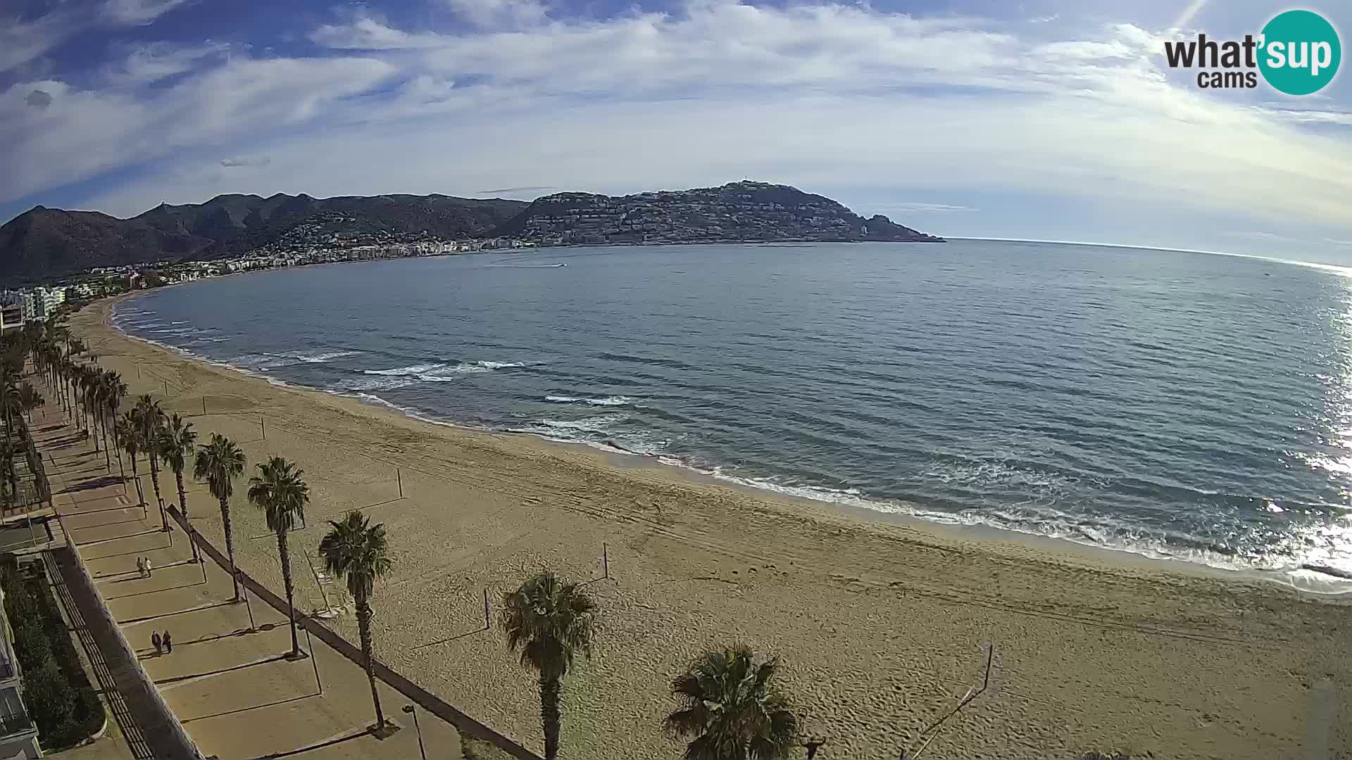 Live Roses Webcam Costa Brava beach view from MonteCarlo Hotel