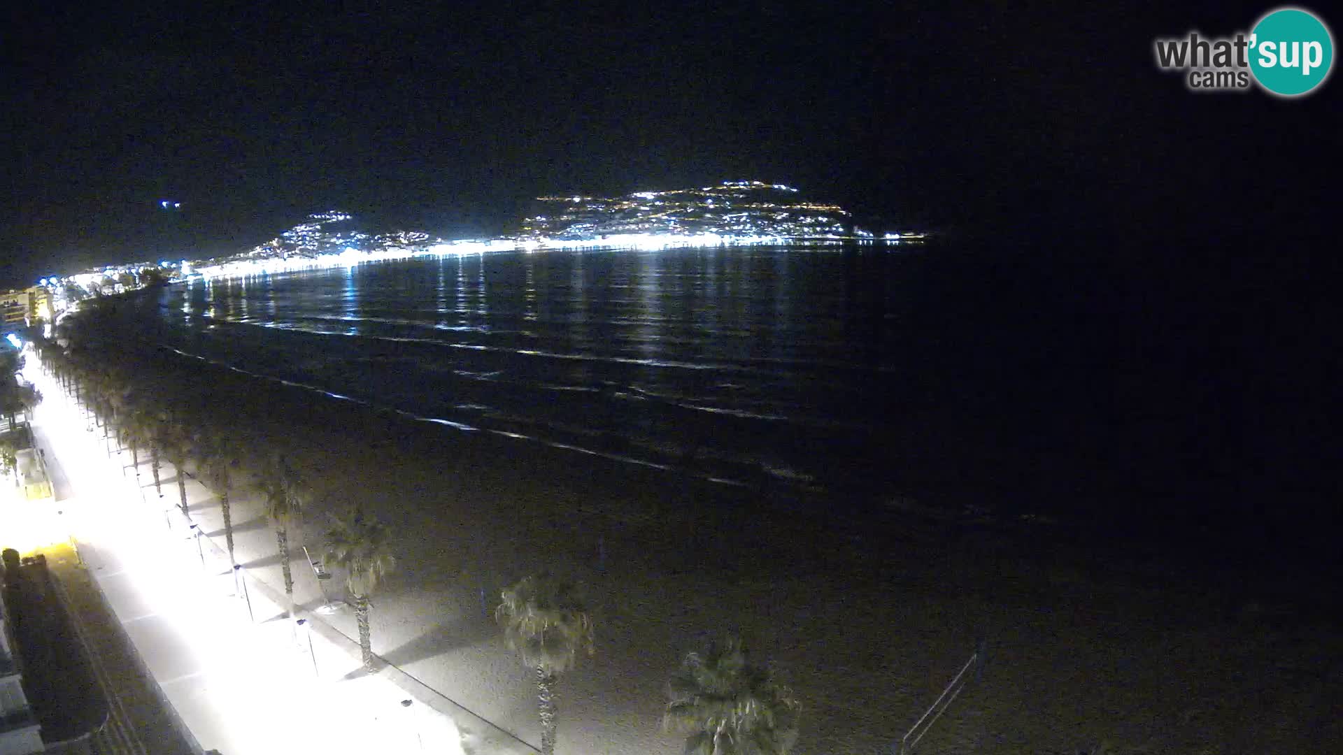 Live Roses Webcam Costa Brava beach view from MonteCarlo Hotel