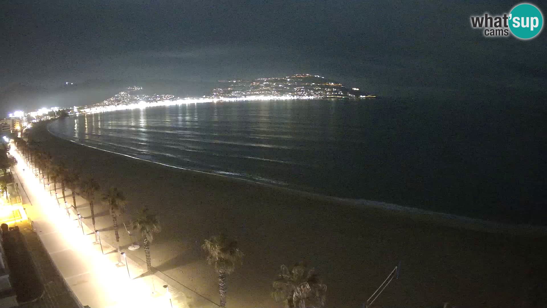 Live Roses Webcam Costa Brava beach view from MonteCarlo Hotel