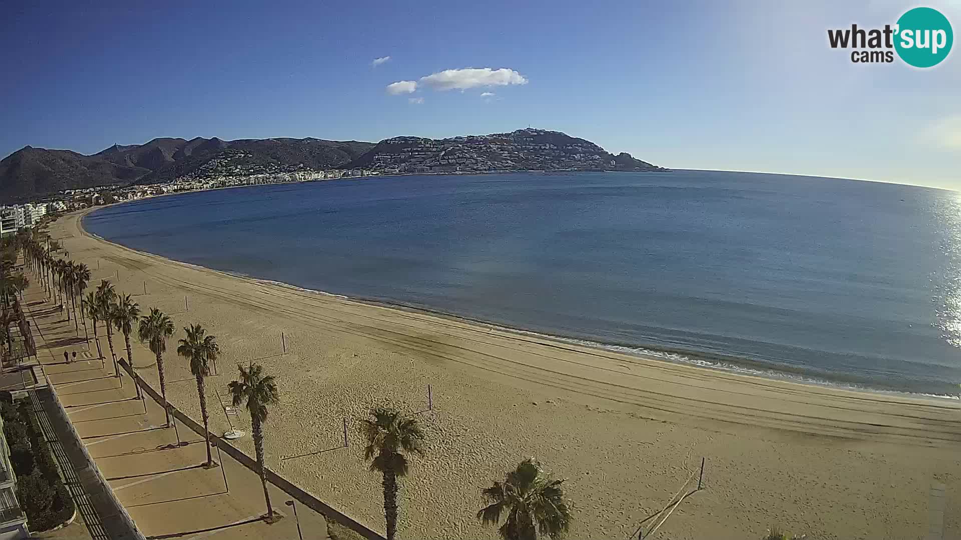 Live Roses Webcam Costa Brava beach view from MonteCarlo Hotel